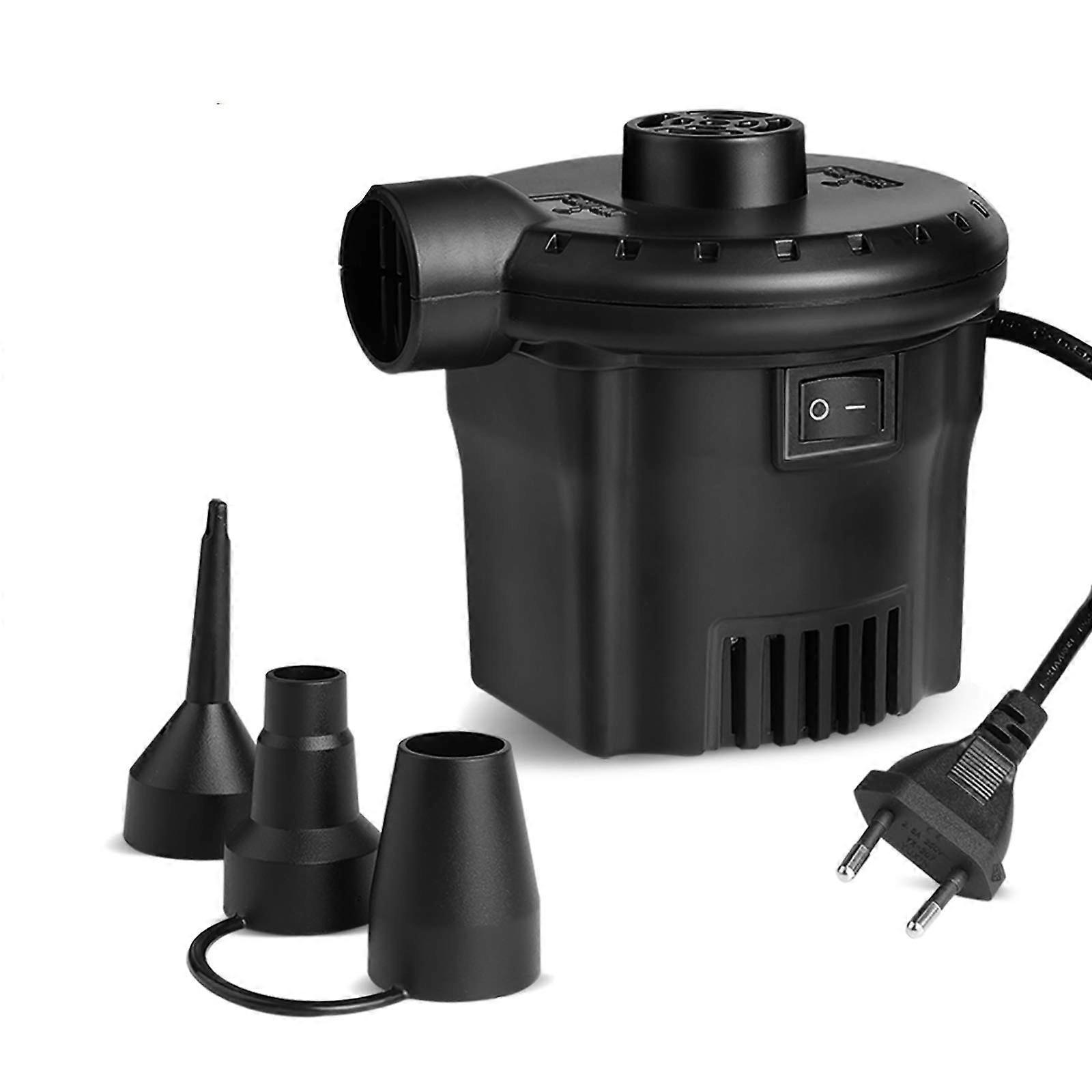 Electric Air Pump, 2in1 Inflate and Deflate with 3 Nozzles for Air Mattress, Pool, Boat