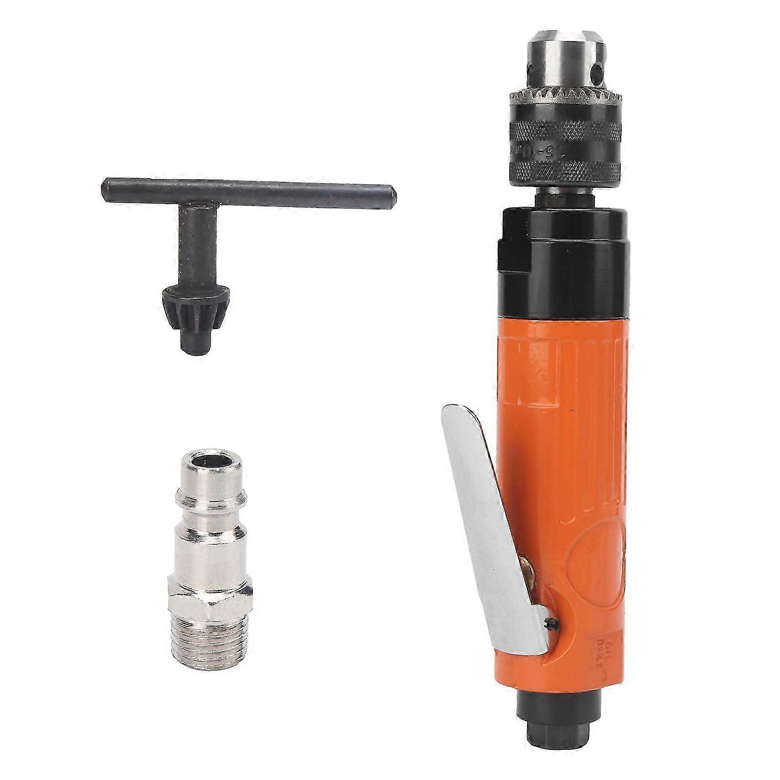 3/8in Straight Air Drill Handheld Pneumatic Screwdriver Drilling Machine with Gear Reduction