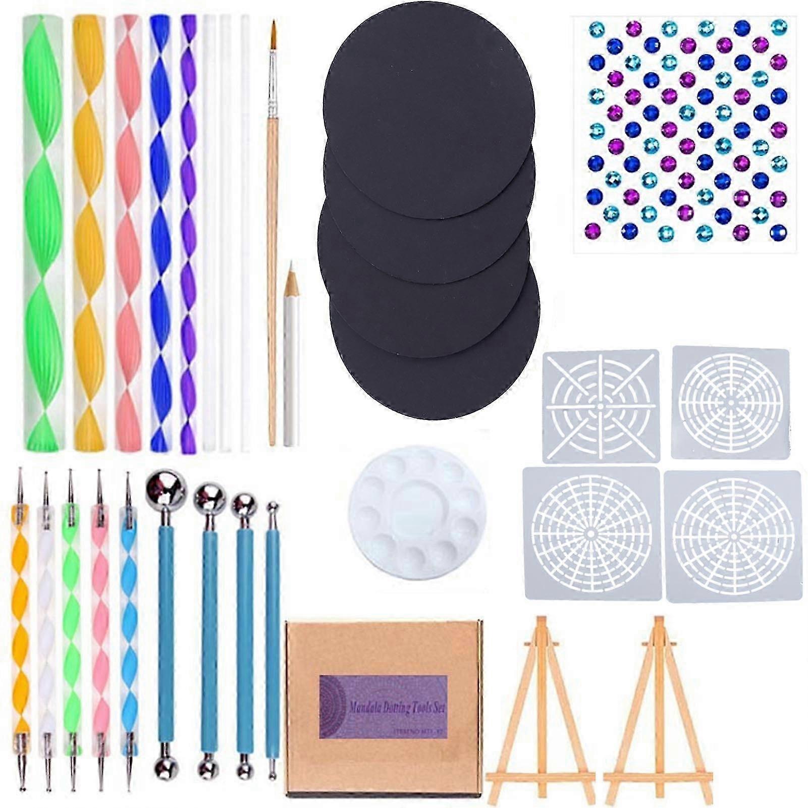 31 Pieces Mandala Dotting Tools Set Professional Painting Kit for Rocks Coloring and Drawing