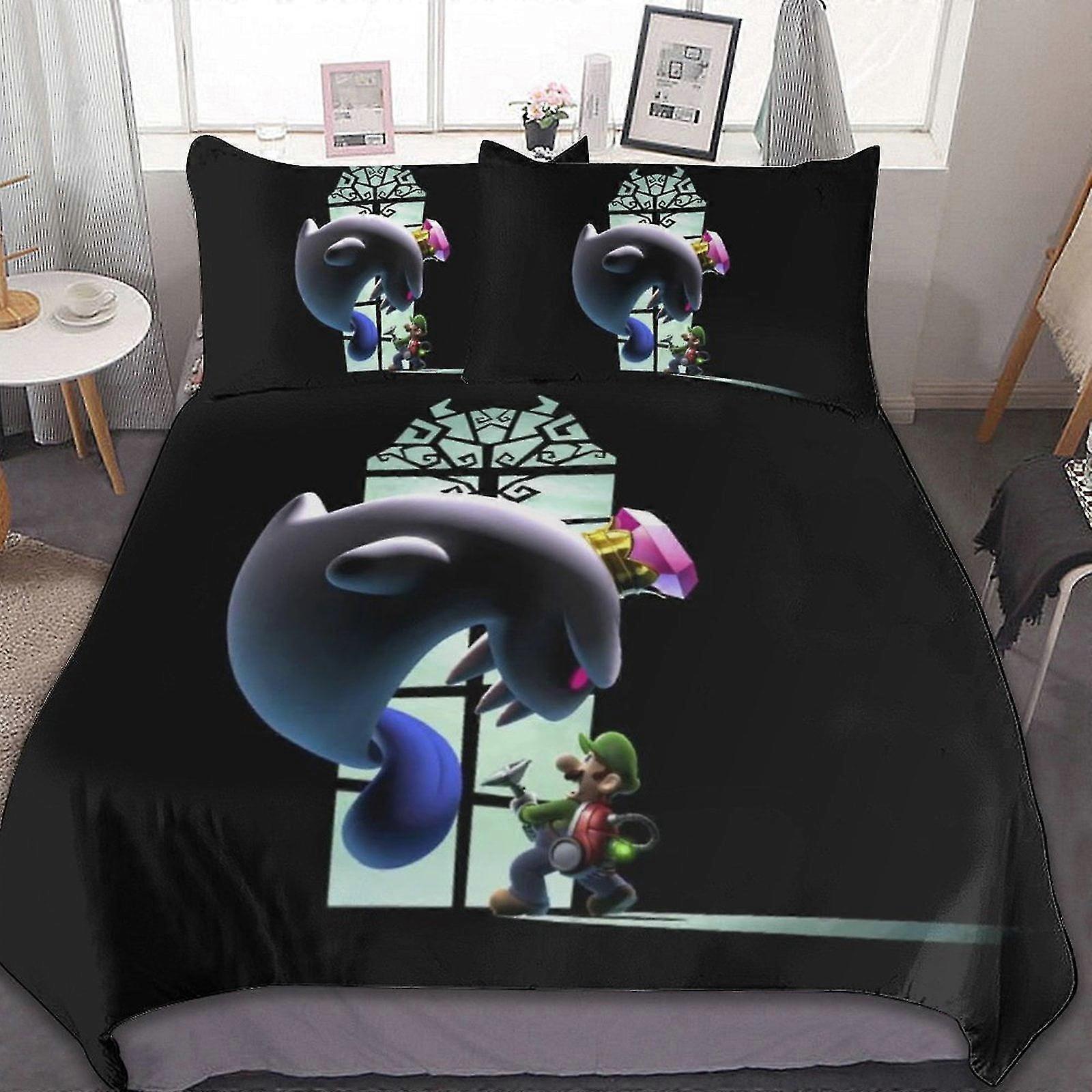 Breathable Duvet Cover and Bed Sheets Set with 2 Pillow Shams for All Seasons Bedding