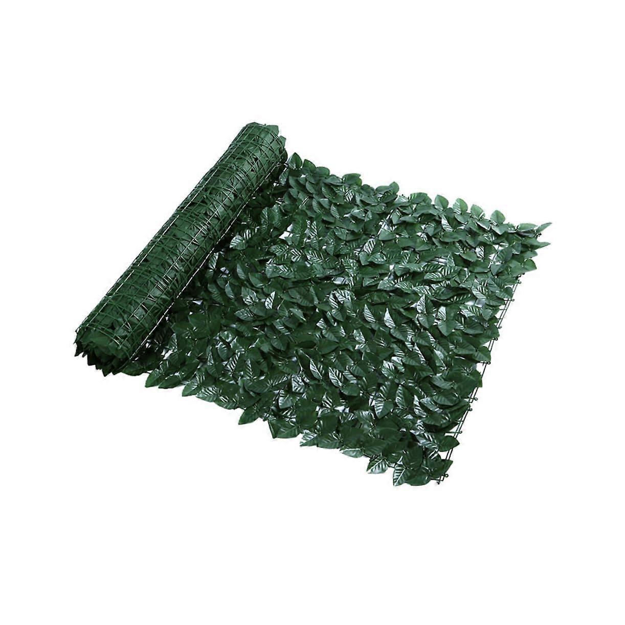 Artificial Leaves Fence Decoration - Dark Green Privacy Screen for Garden and Balcony, Weatherproof, Easy Care, Pack of 1