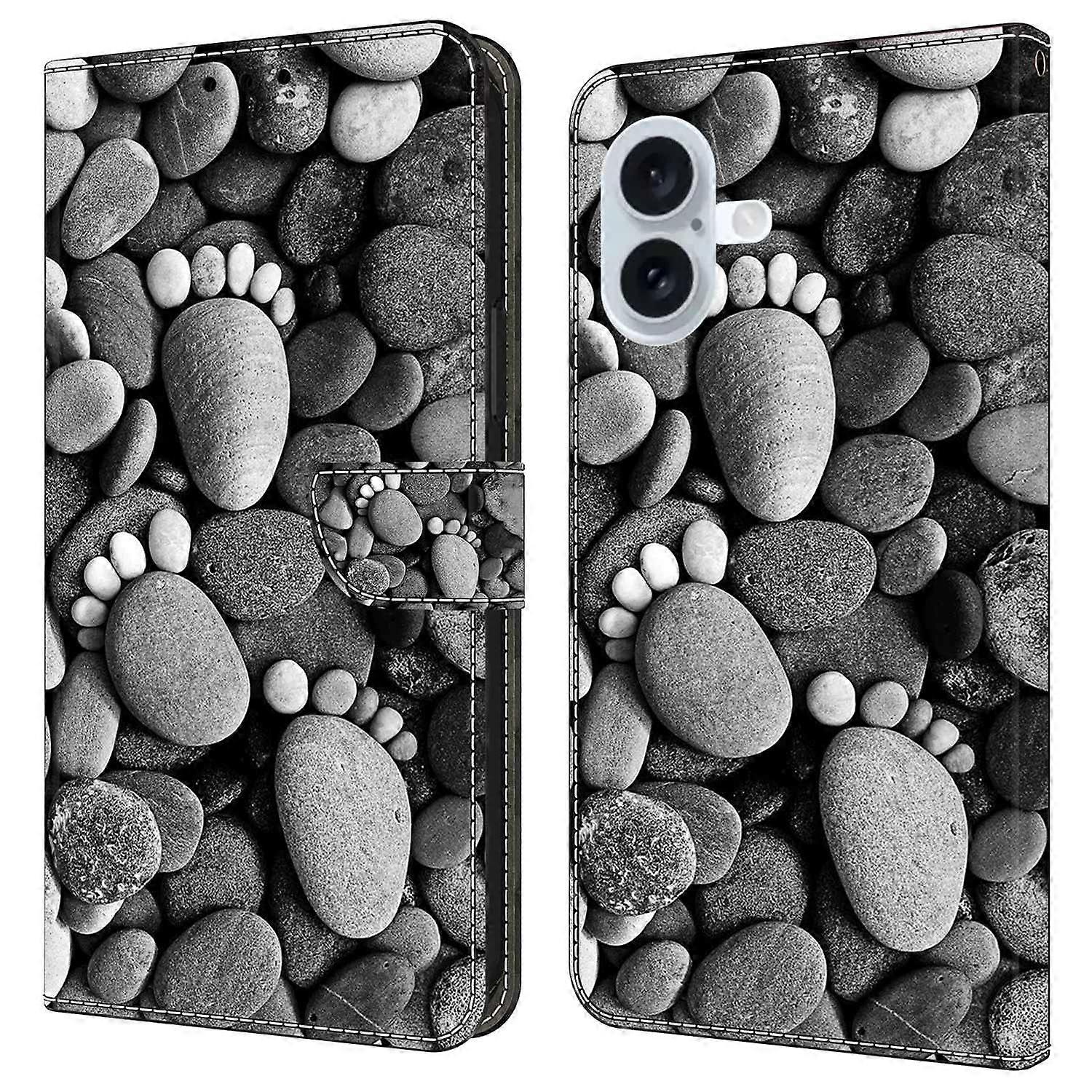 For iPhone 16 Plus Case Wallet Stand Pattern Printing PU Leather Flip Phone Cover