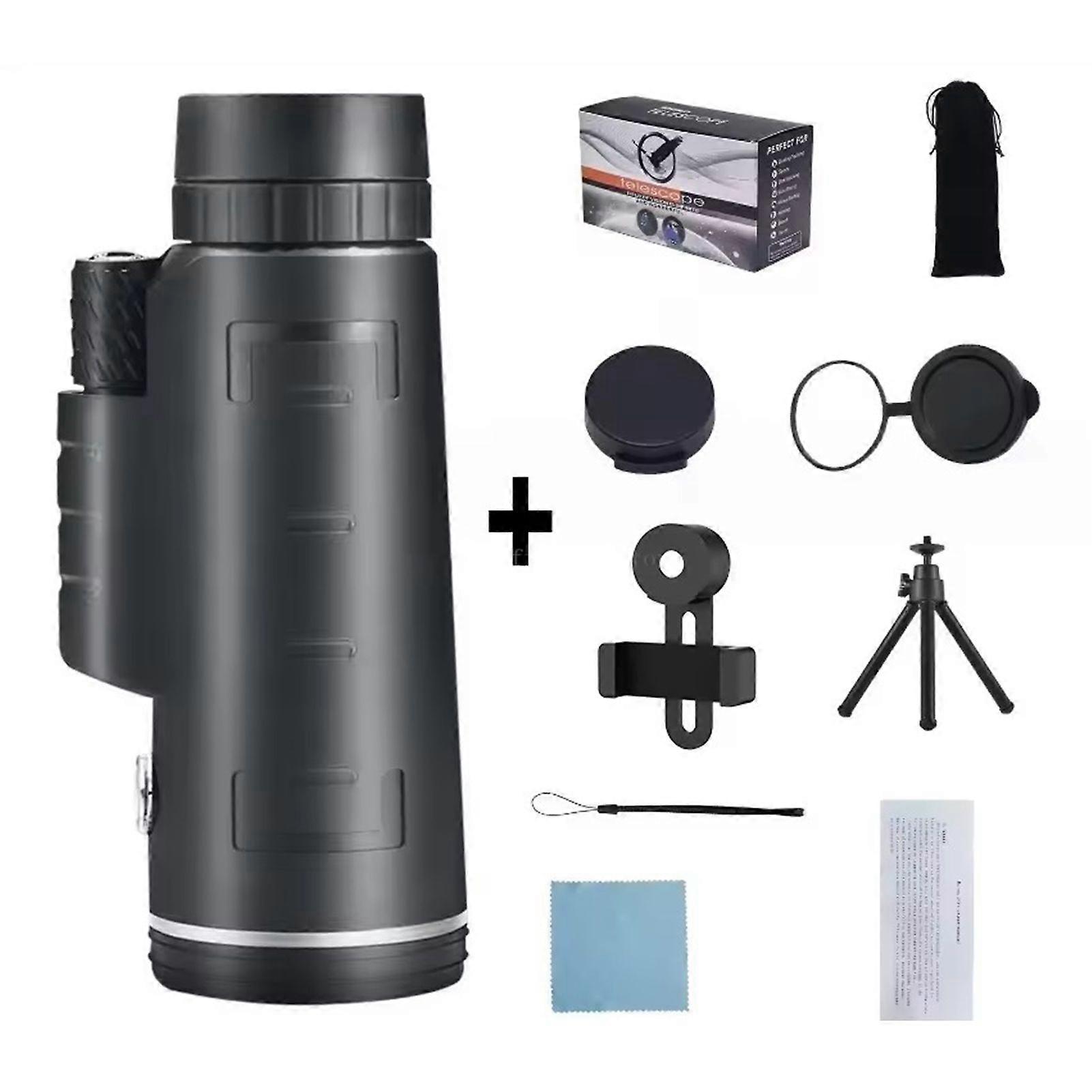 Mini HD Monocular Telescopes for Adults Night-Vision Lightweight Portable Camera Lens for Camping Hiking Wildlife