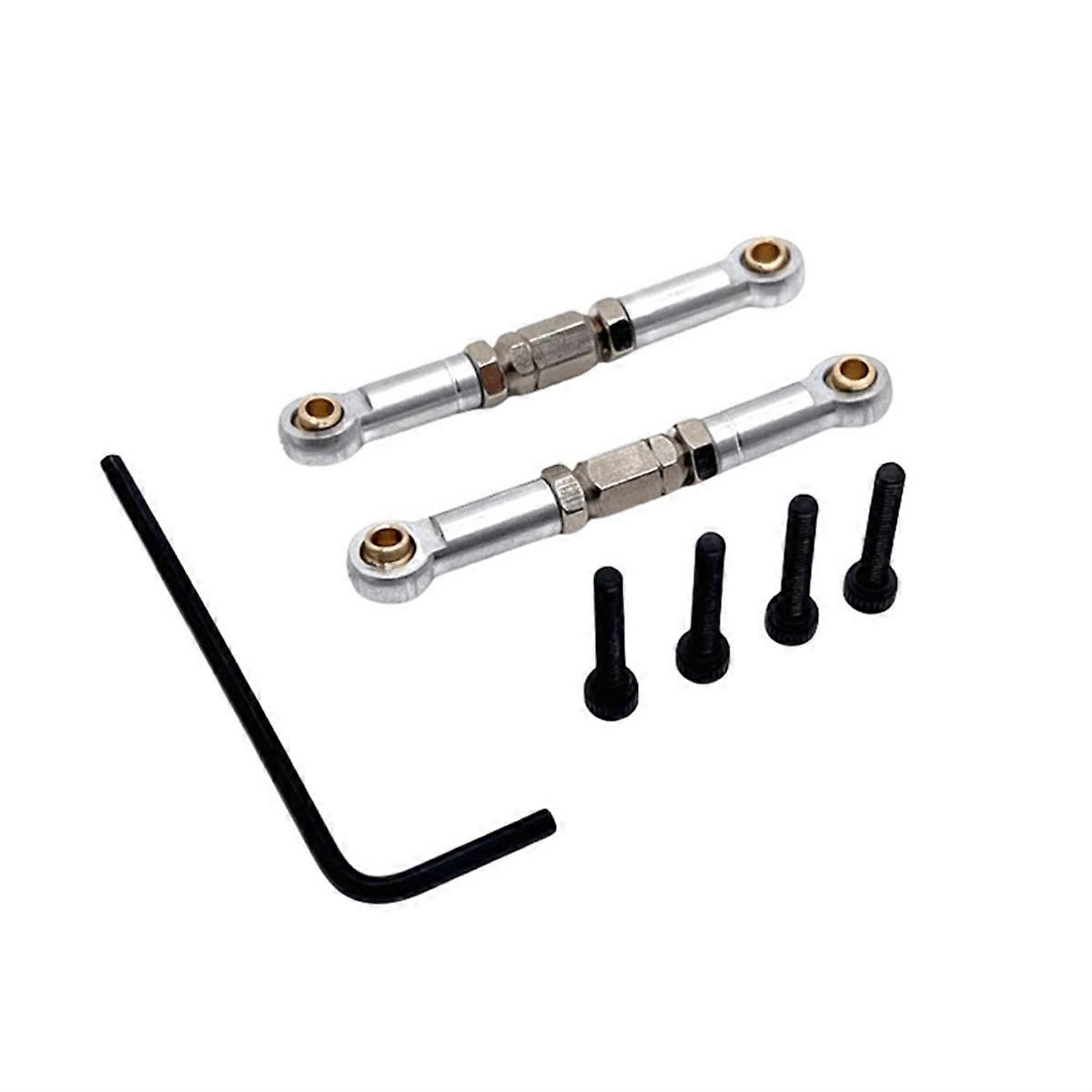 RC Car upgrade Adjustable steering tie rod Kit Silver