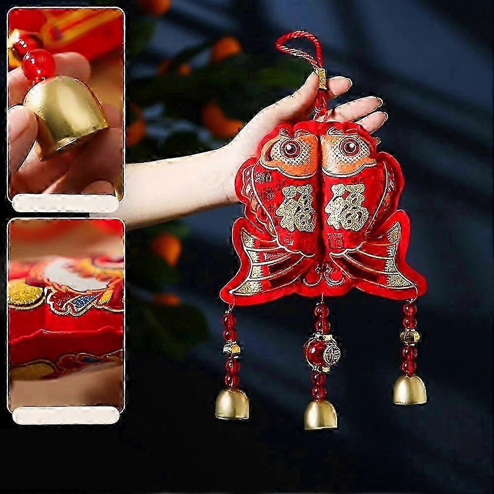 Spring Festival Dragon Decoration New Year Hanging Ornament Red Pendants for Chinese New Year Wind Chime Pendant