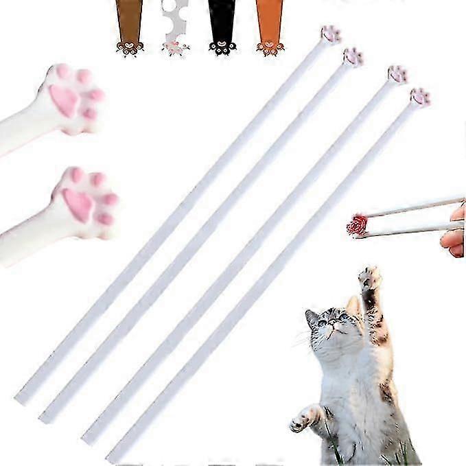 2 Pairs Cat Paw Chopsticks, Unique Pink Paw Prints Chopsticks, Cat Paw Prints Reusable Non-Slip Chopstick, Durable Cat Claw Design, Fun Idea Gifts