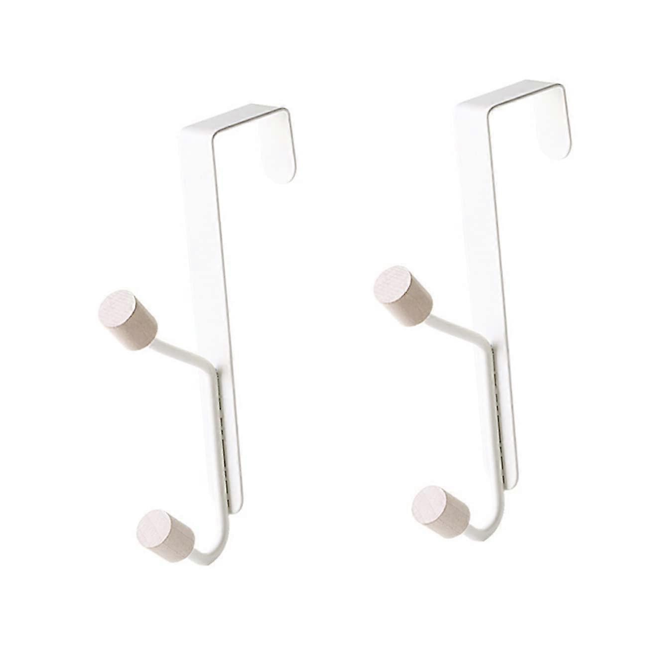 Durable Metal Door Hooks for Coats and Jackets, Space-Saving Storage Hanger, Practical Design for Home Use, 2-Pack