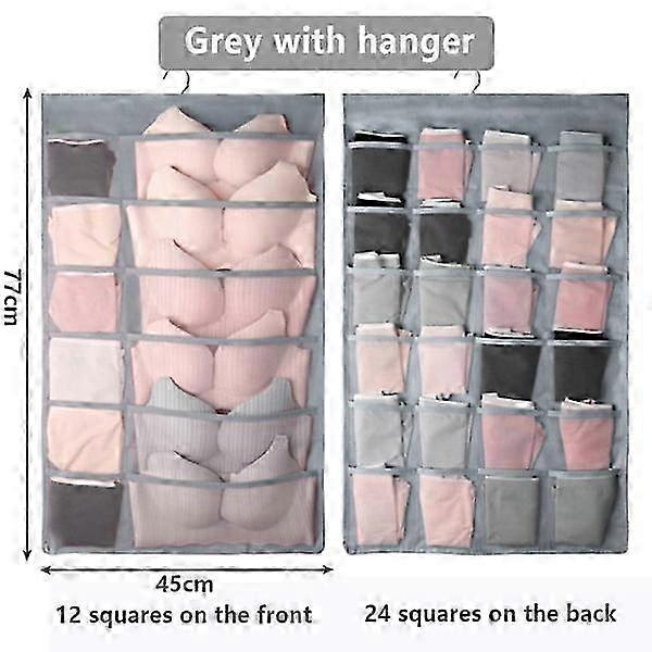 Foldable Double Sided Storage Bag for Hanging Clothes Hanger