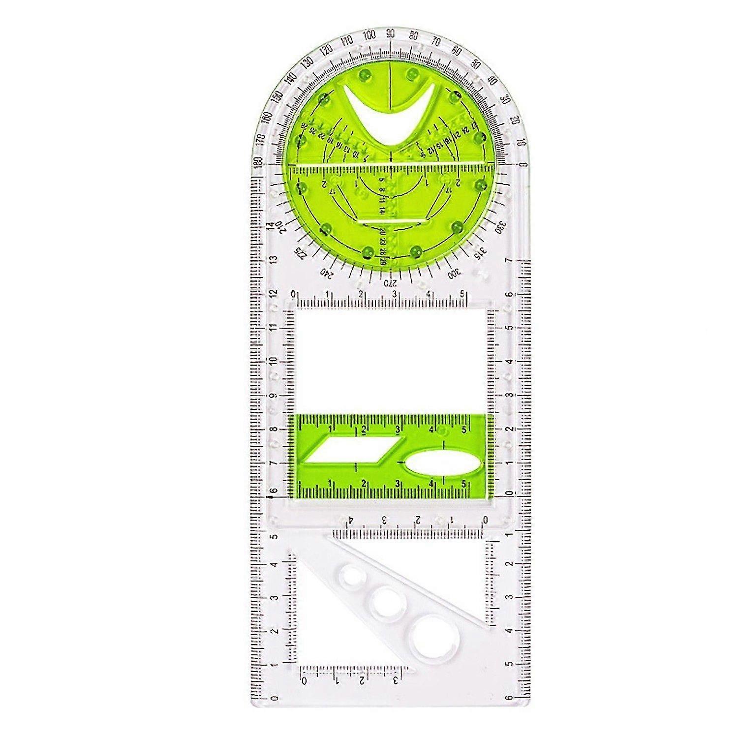 Multifunctional Student Math Rulermultifunctional Rotatable Active Math Ruler Drawing Template