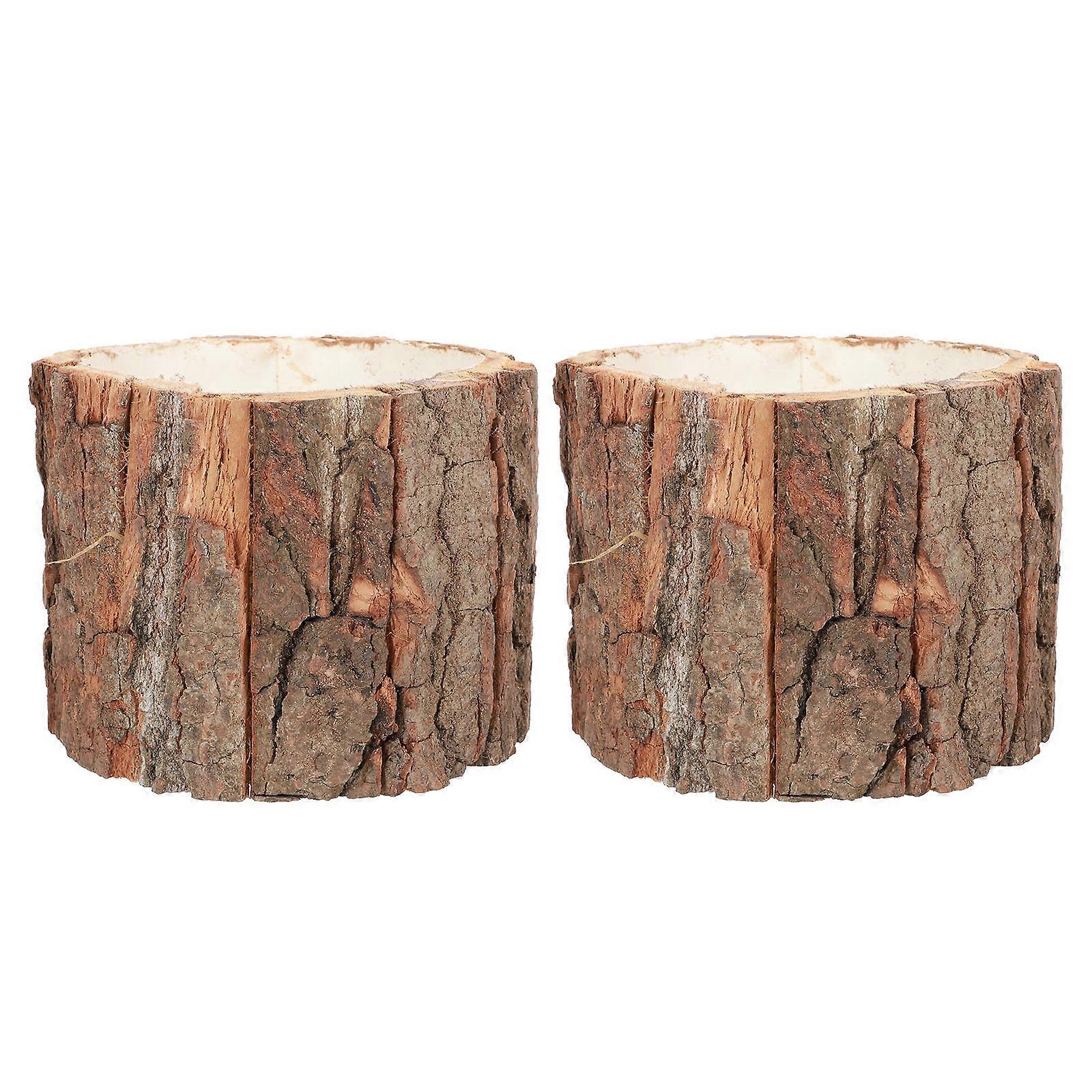 Brown Arrangement Bucket for Decor Simple Design Fits Any Scene 2pcs