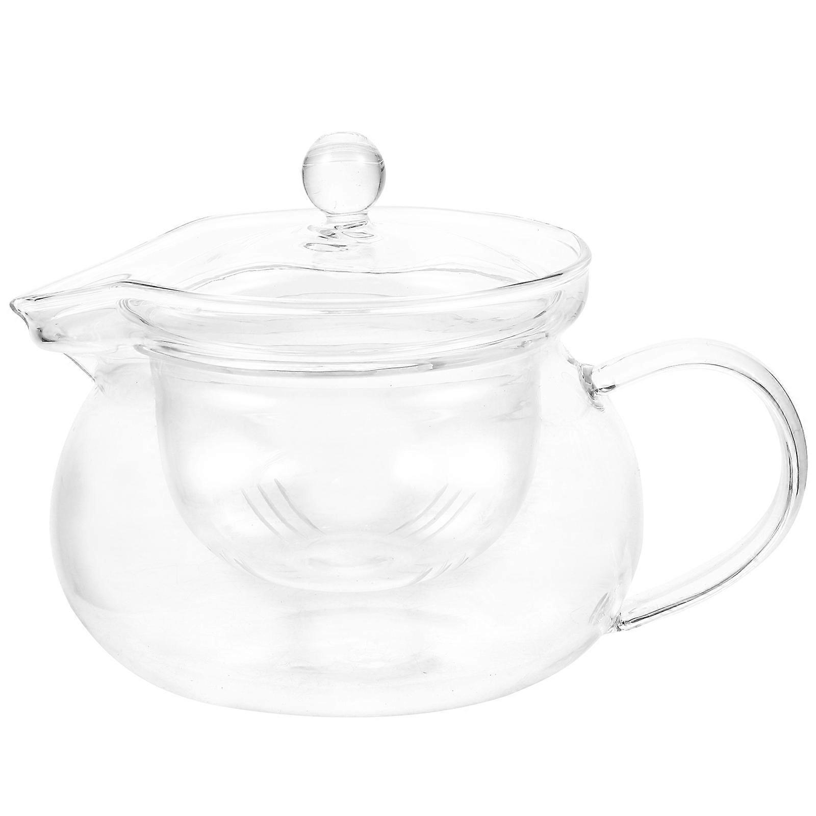 Clear Glass Teapot Glass Tea Kettle Stovetop Tea Filtering Pot 16X11.5X11CM 1Pcs
