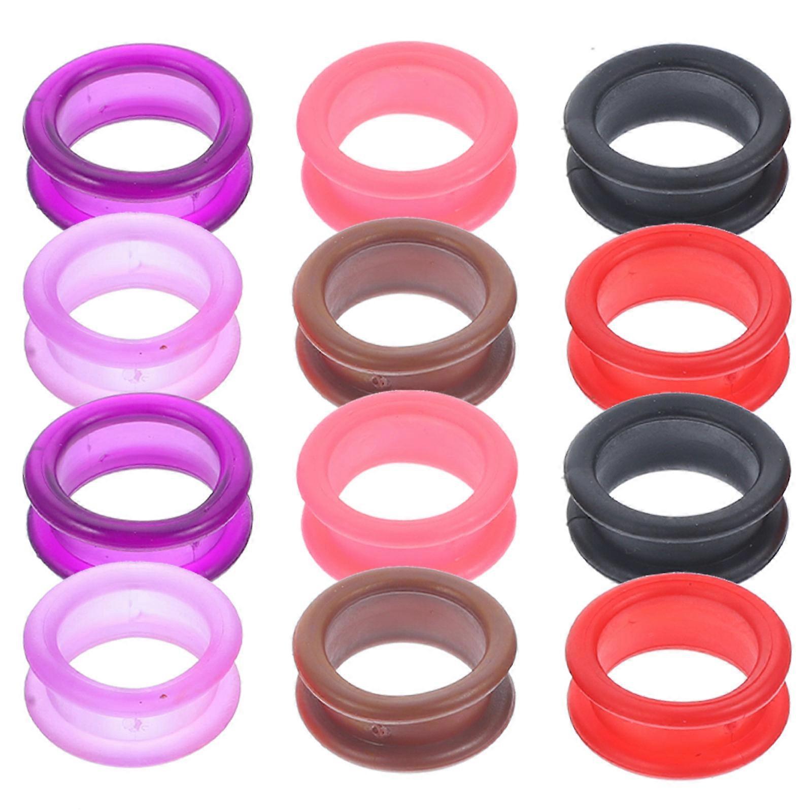 Silicone Finger Rings for Scissors – 12pcs Non Slip Comfortable Protective Covers for Hairdressing & Pet Grooming – Flexible Fit for Shears