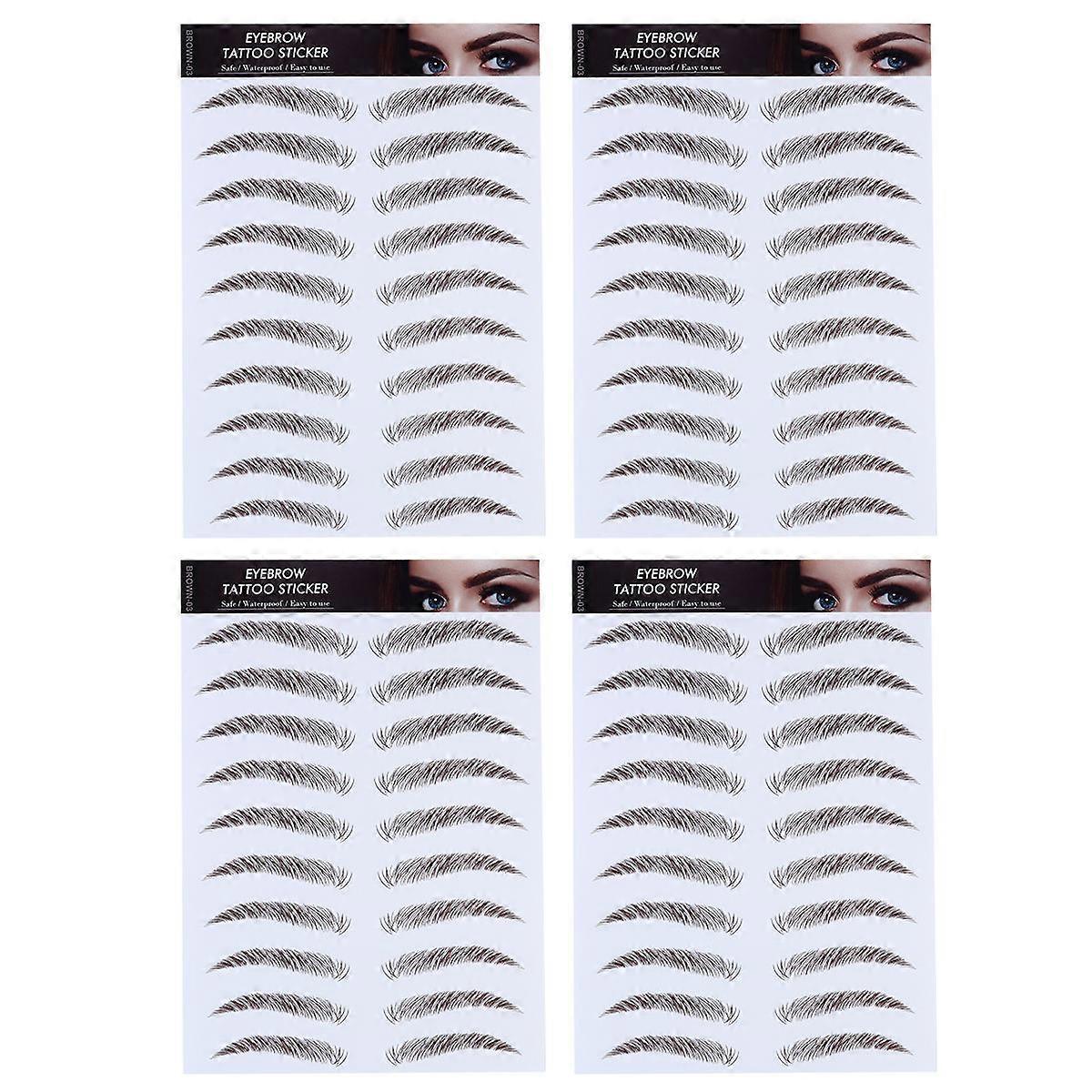 False Eyebrows Sticker Gentle Curve Style Water Transfer Paper Soybean Oil Ink 21x15cm