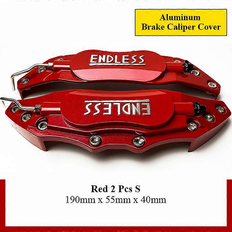 2個3DメタルアルミディスクブレーキキャリパーカバーステッカーヒュンダイKIAアルファロメオBMWメルセデスベンツアクセサリー用