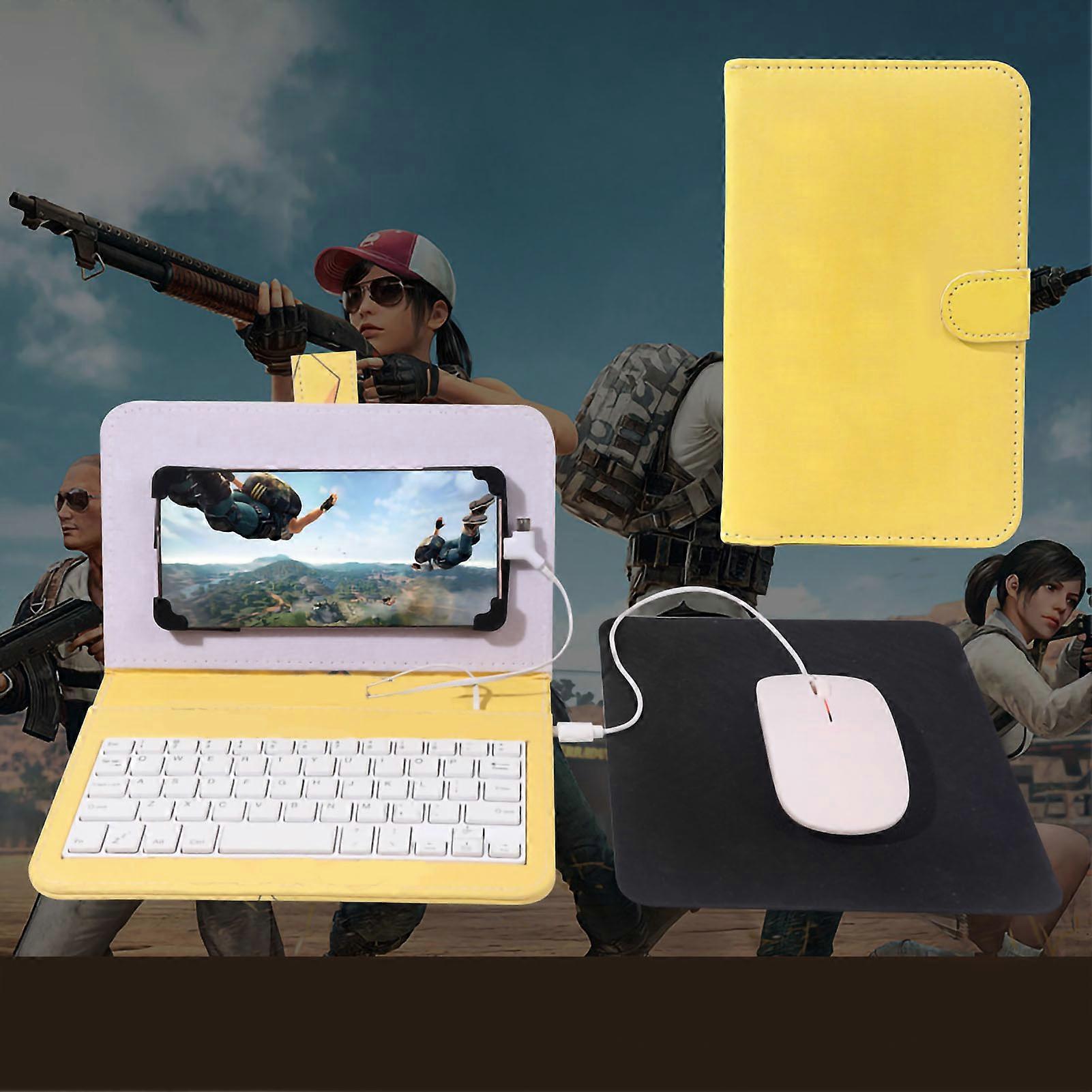 Phone Keyboard Case Cartoon Pattern PVC Phone Keyboard Protective Cover for Mobile Phones Tablets