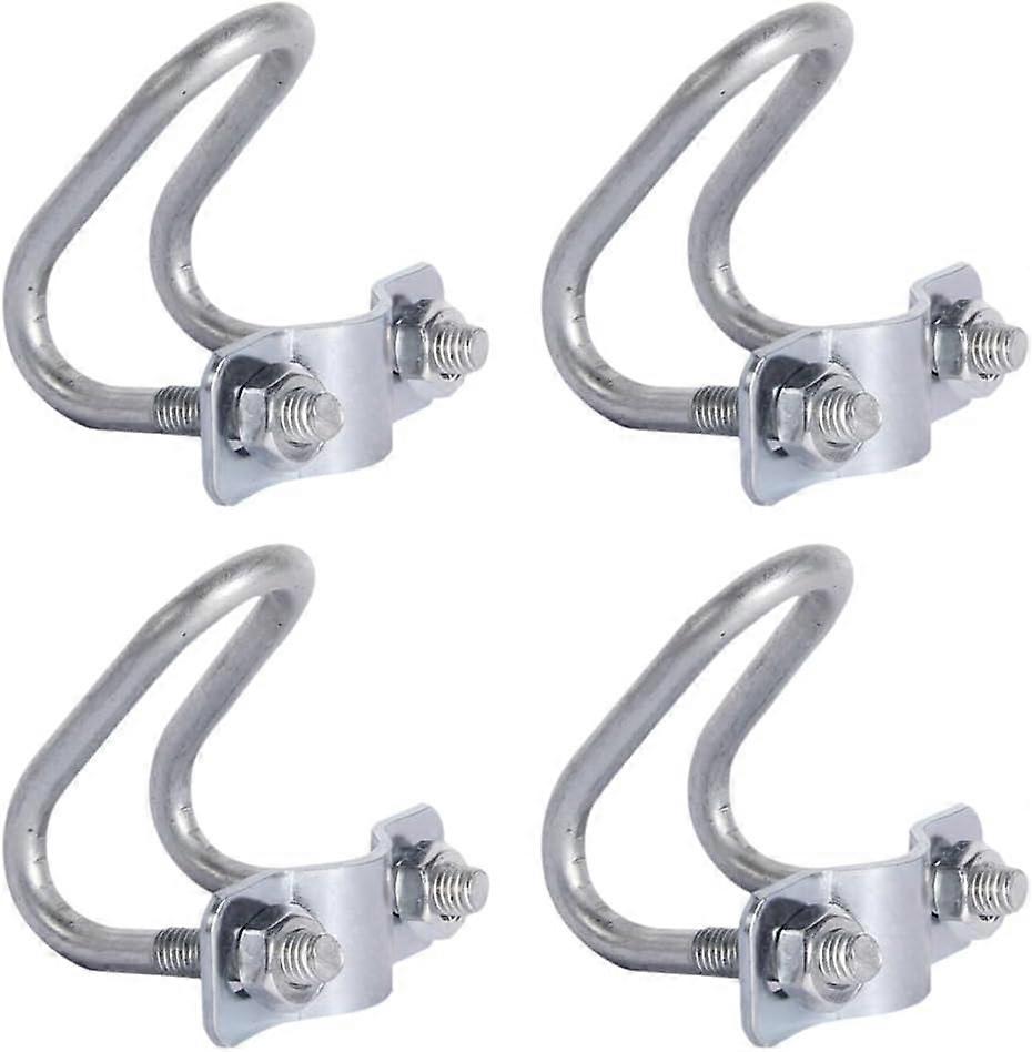2 Pack U-Shaped Pipe Clamps, Rigid Pipe Supports, Horizontal/Vertical