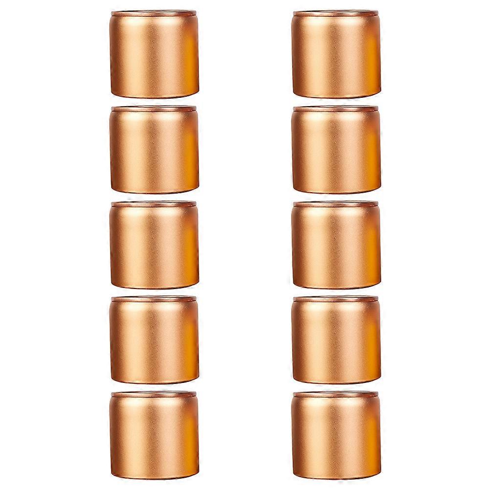 Aluminum Tea Storage Cans with Lid for Keeping Tea Candies and Small Items Silver 10 Pieces