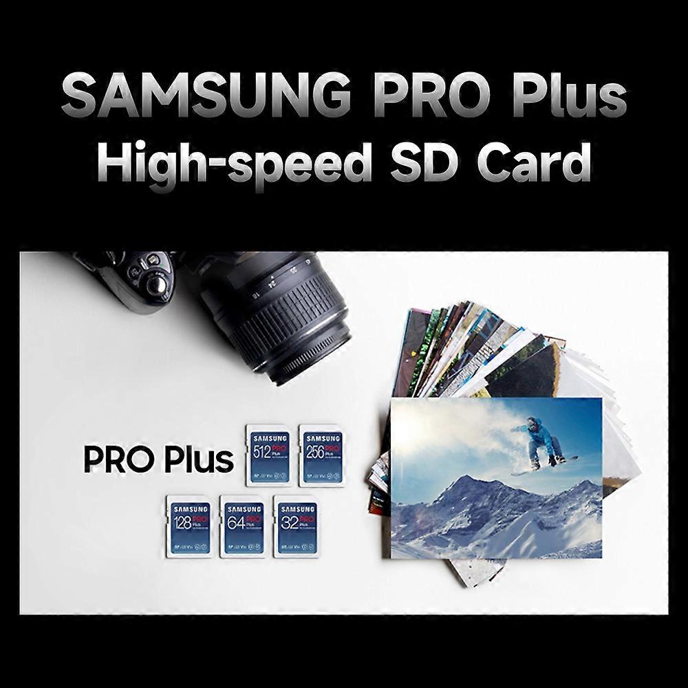 SAMSUNG 128GB PRO Plus High-speed SD Card U3 V30 Level up to 160MB/s Read Speed for Digital Motion Camera Laptop
