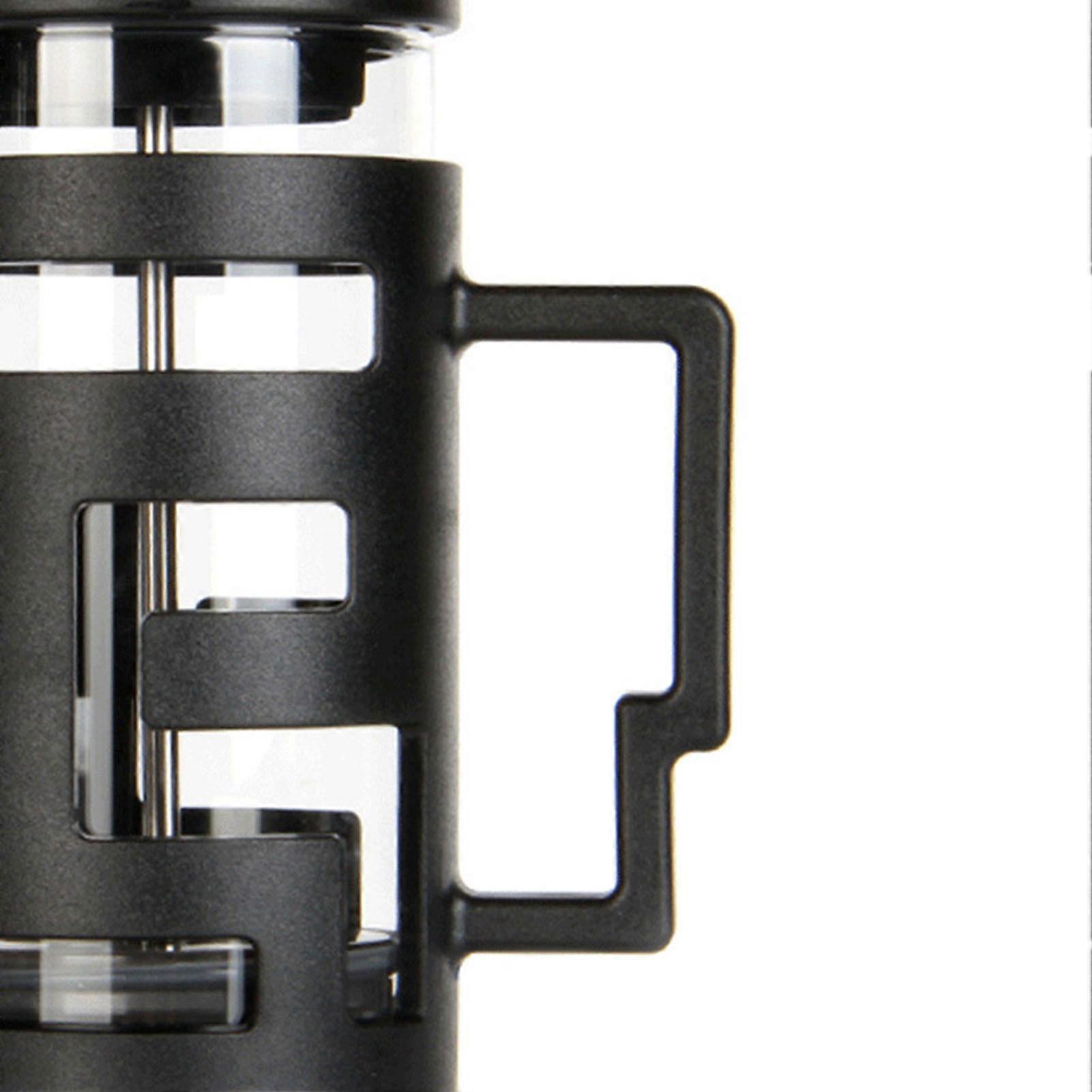 French Press Pot Maze Shell Design 350ml Black Glass Coffee Maker