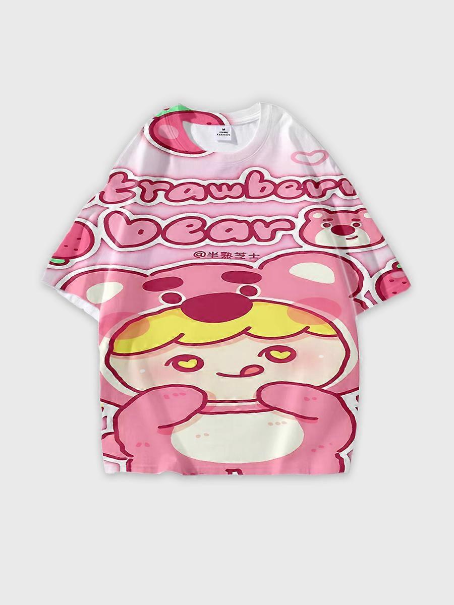 T-shirt round neck Pattern loose short sleeve JW4820