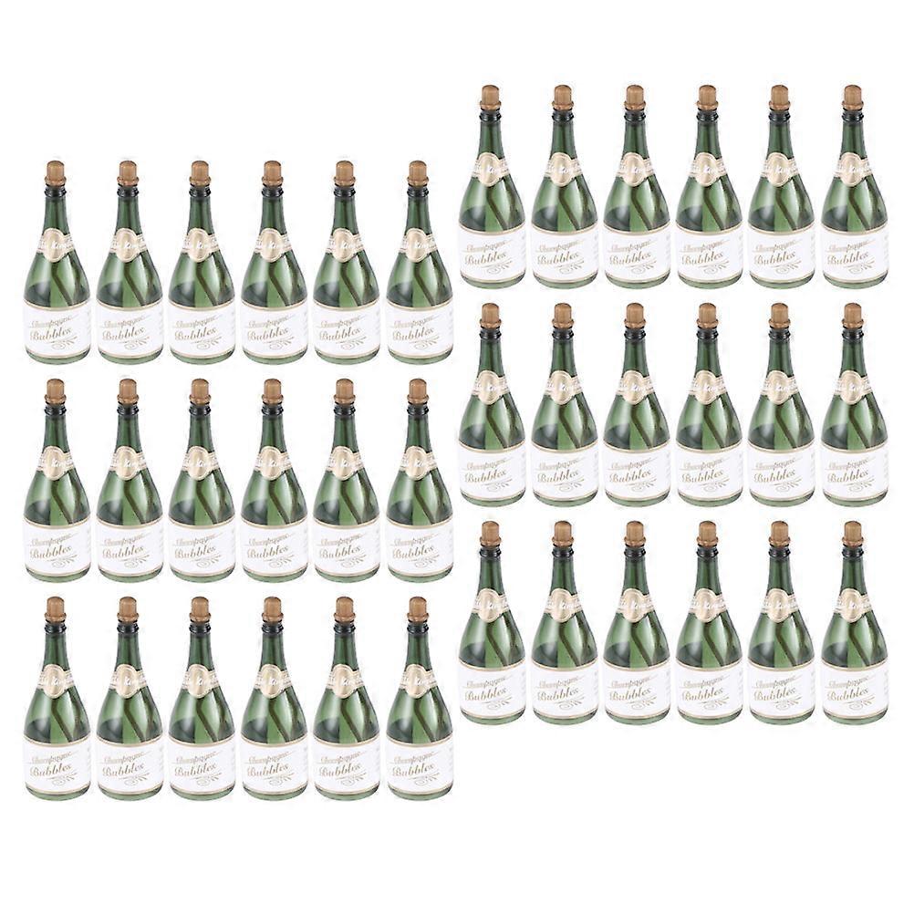 Empty Bubble Container Wedding Favor Bottles Outdoor Entertainment 36Pcs 9.5X3X3CM Green Plastic