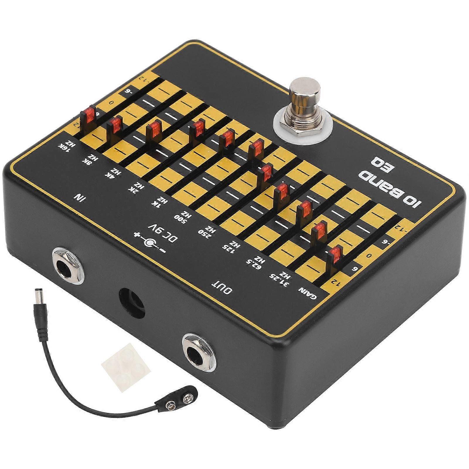 Gitarr Effekter 10-bands Slider Equalizer Modulering Harmonisk Elgitarr Tillbehör