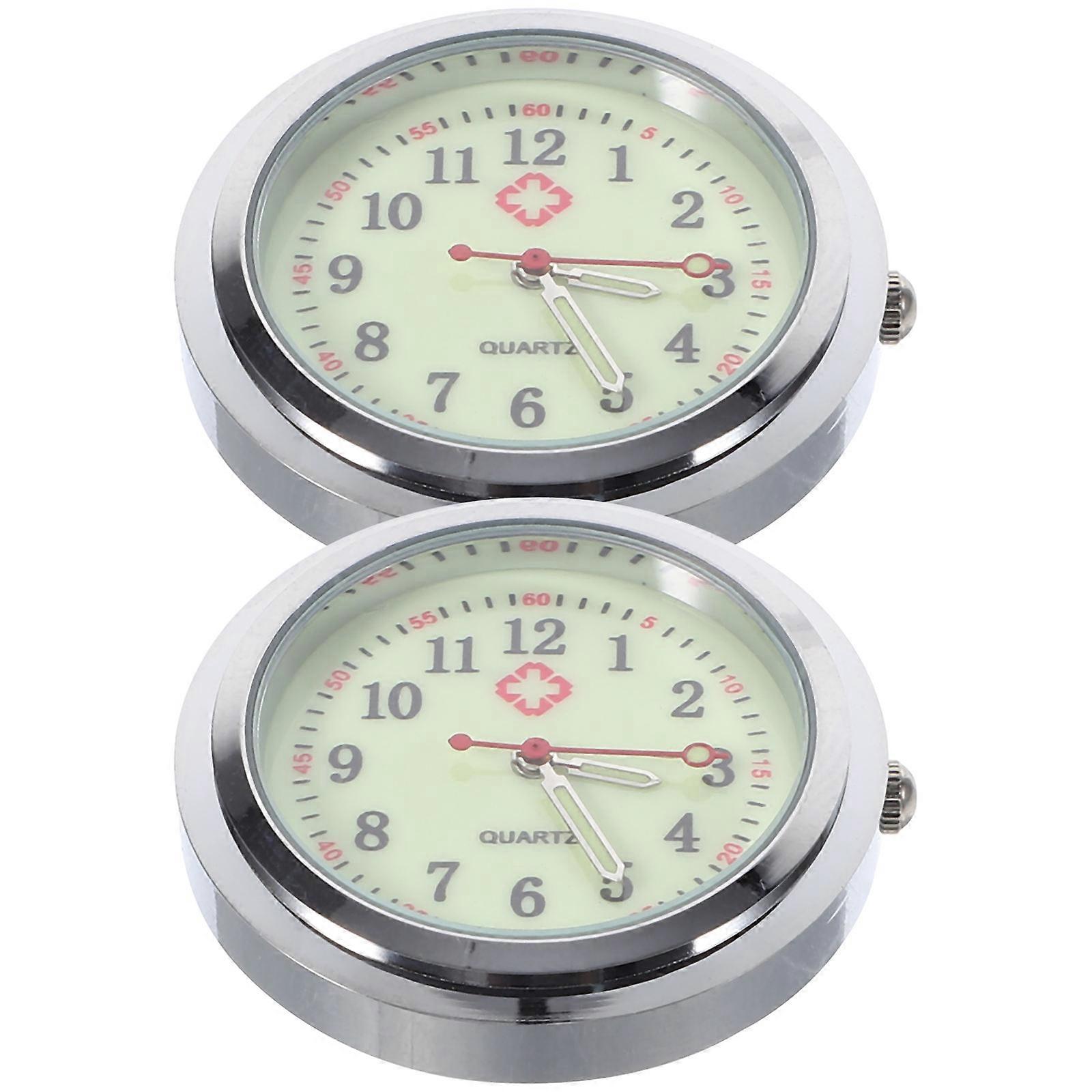 Luminous Nurse Watch Dial 2pcs Handmade Pocket Watch Face for DIY Quartz Easy to Match with Various Straps Convenient for Daily Use