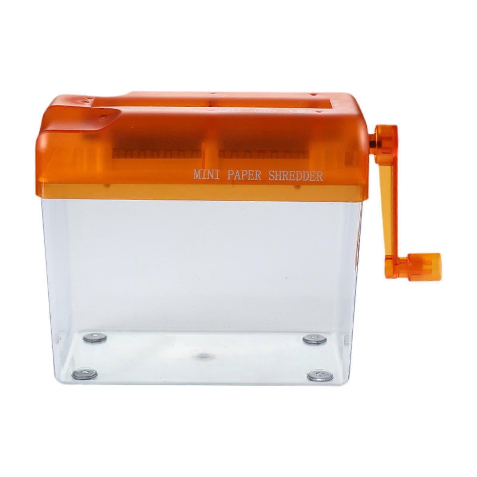 Manual Paper Shredder with Hand Crank, Compact Shredder for Portrait Notes and Receipts, Portable and Easy to Use