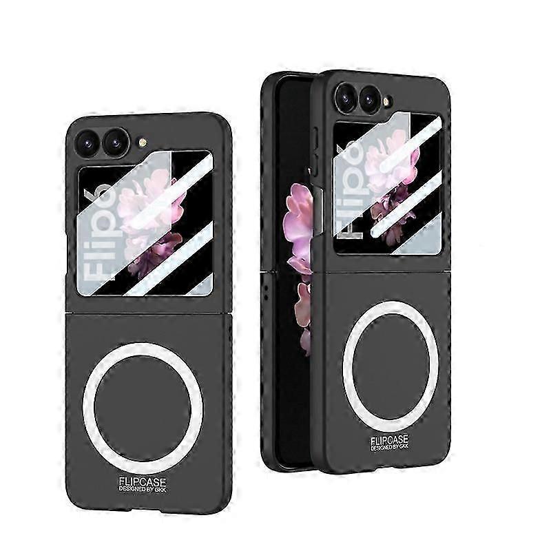 For Samsung Galaxy Z Flip 6 Magnetic Case, Slim Hard PC Shockproof Case with Built-in Screen Protector, Compatible with MagSafe
