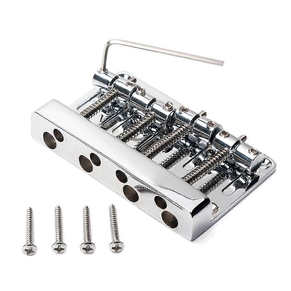 Bass Guitar Hardware GA1007 Metal Bridge Adjustable Height Compatible 1Set