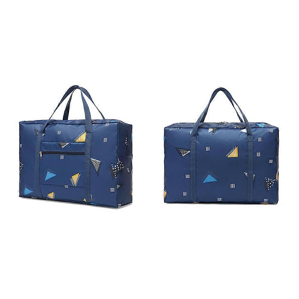 Collapsible Duffle Bag Travel Large Capacity Foldable Travelling Bag Hand Luggage for Travel Dark Blue 1Set