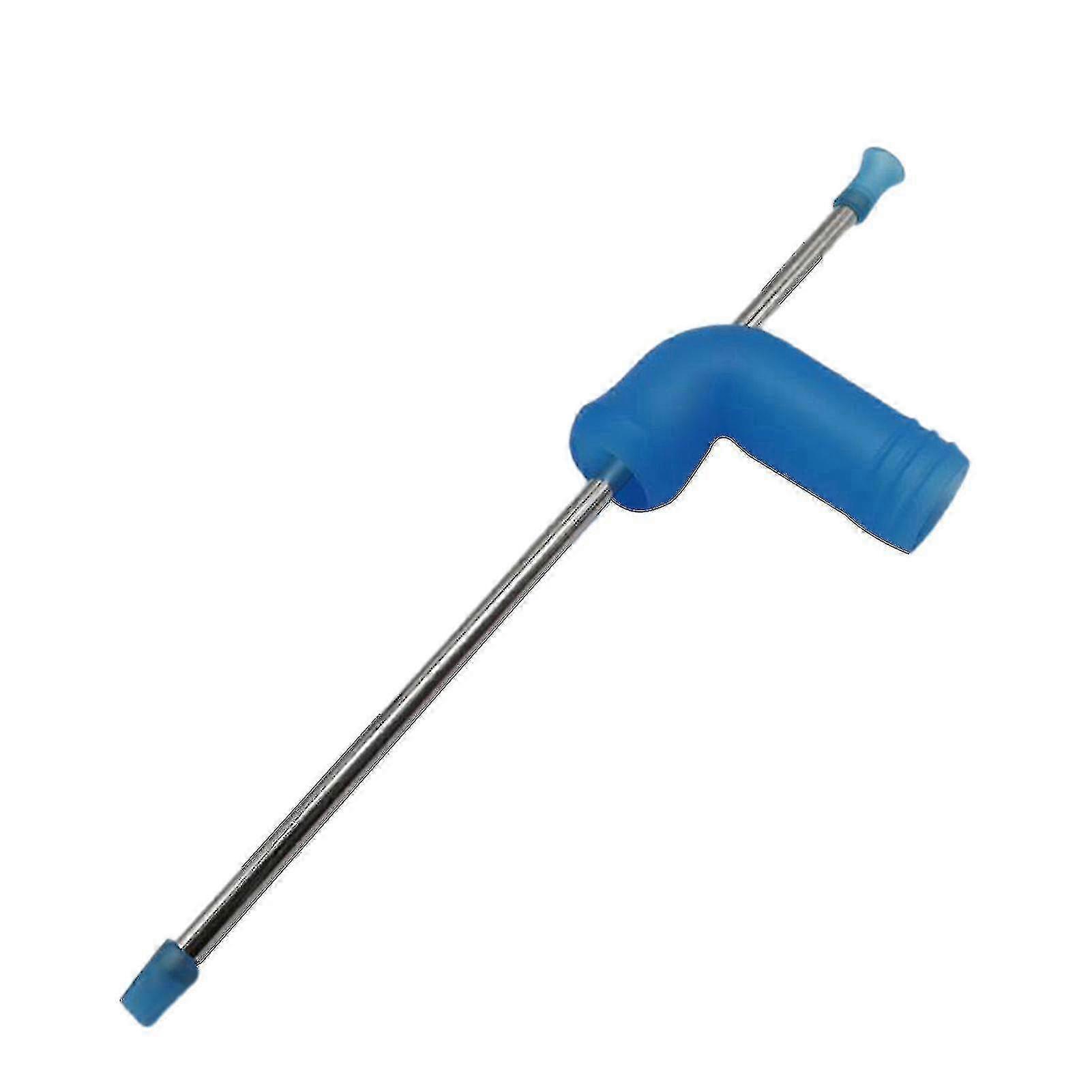 Drinking straw for beer snorkel - portable straight funnel for parties, blue