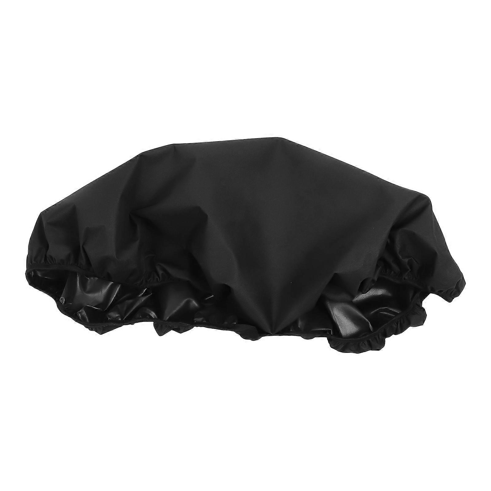 Patio Fire Pit Cover Elastic Hem Cord For Built-In Pit Weather Resistant Black 56xH4inches 1Set