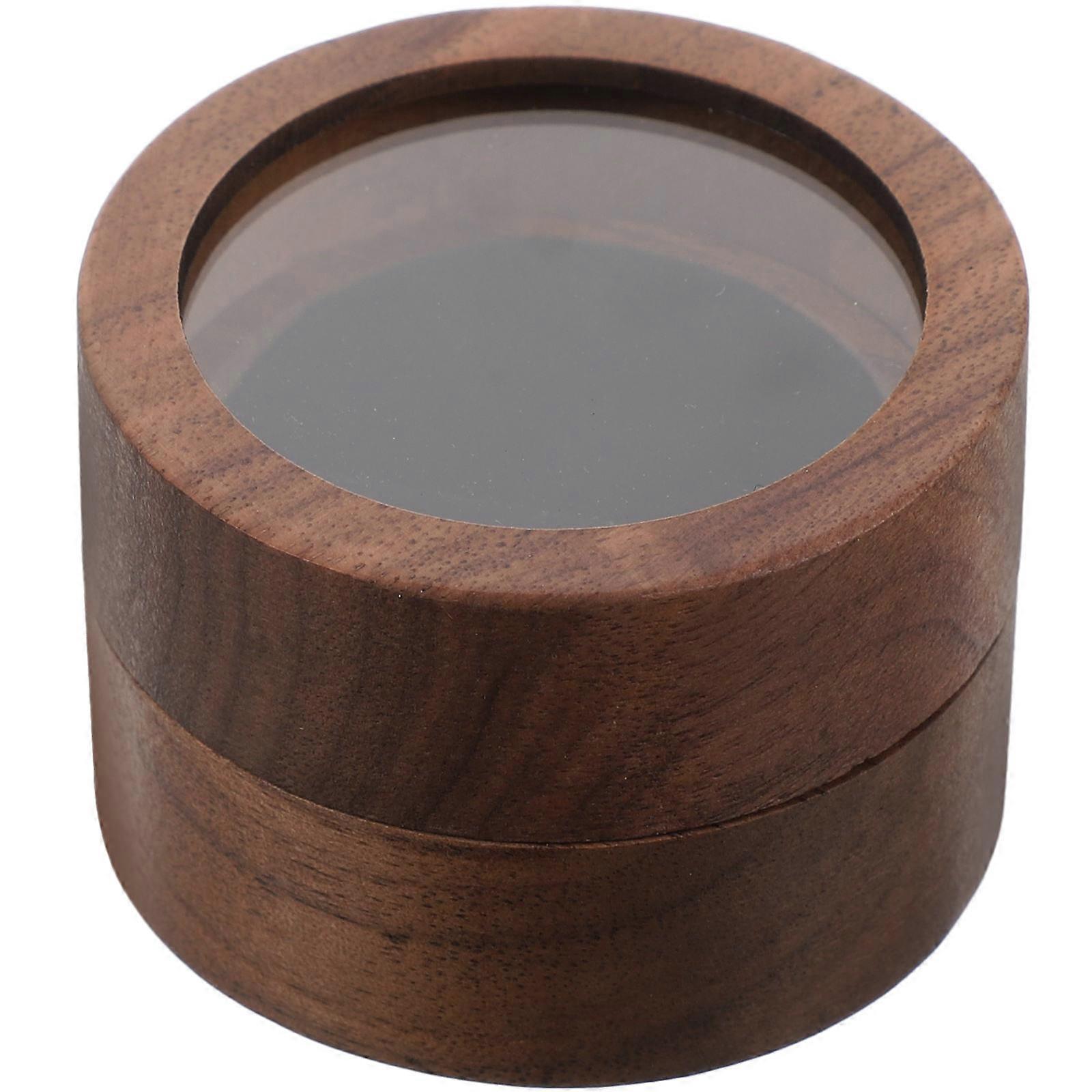 Round Ring Display Holder Wedding Ring Storage Box for Engagement Proposal