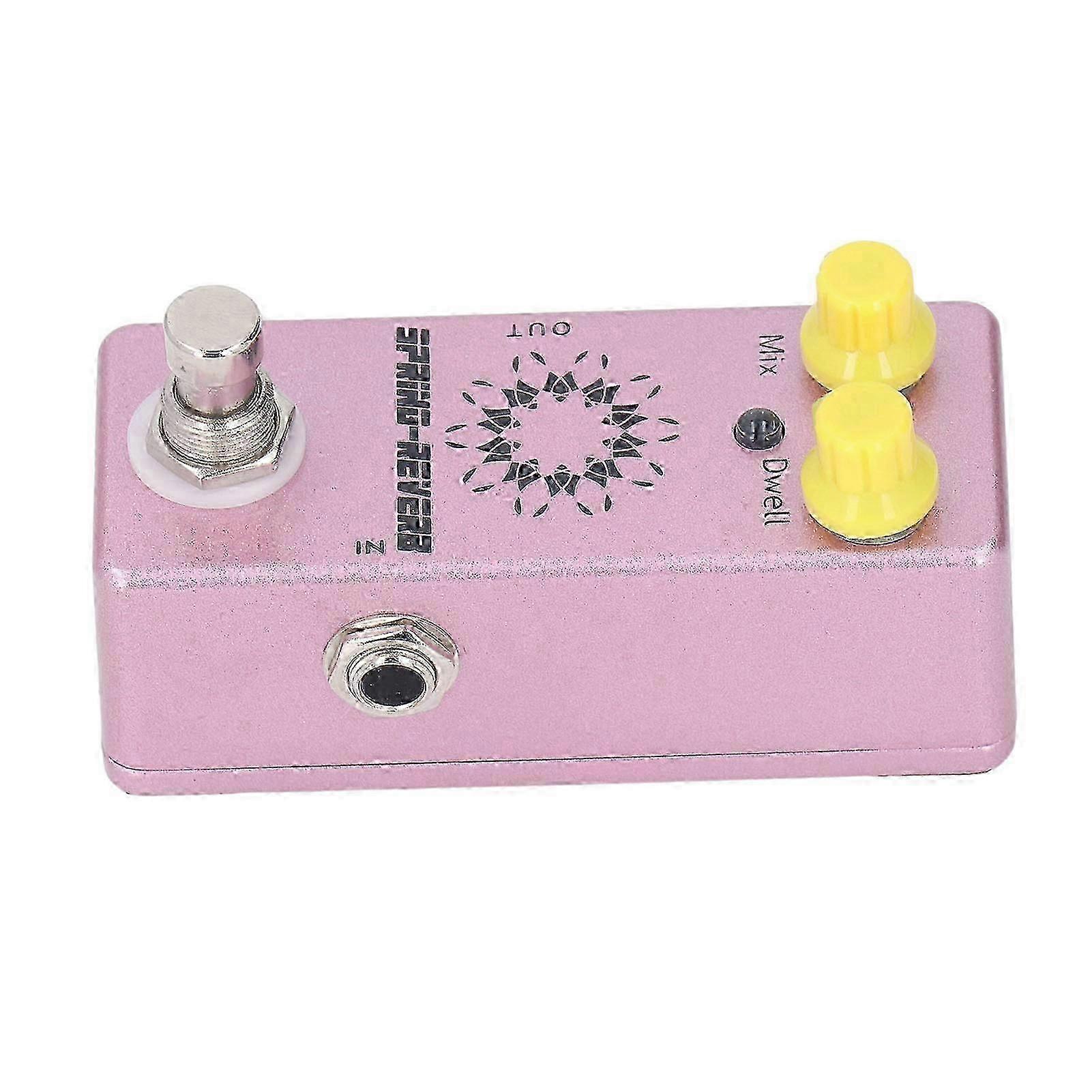 Spring Reverb Effect Pedal with Low Noise Aluminum Alloy and Adjustable Knobs