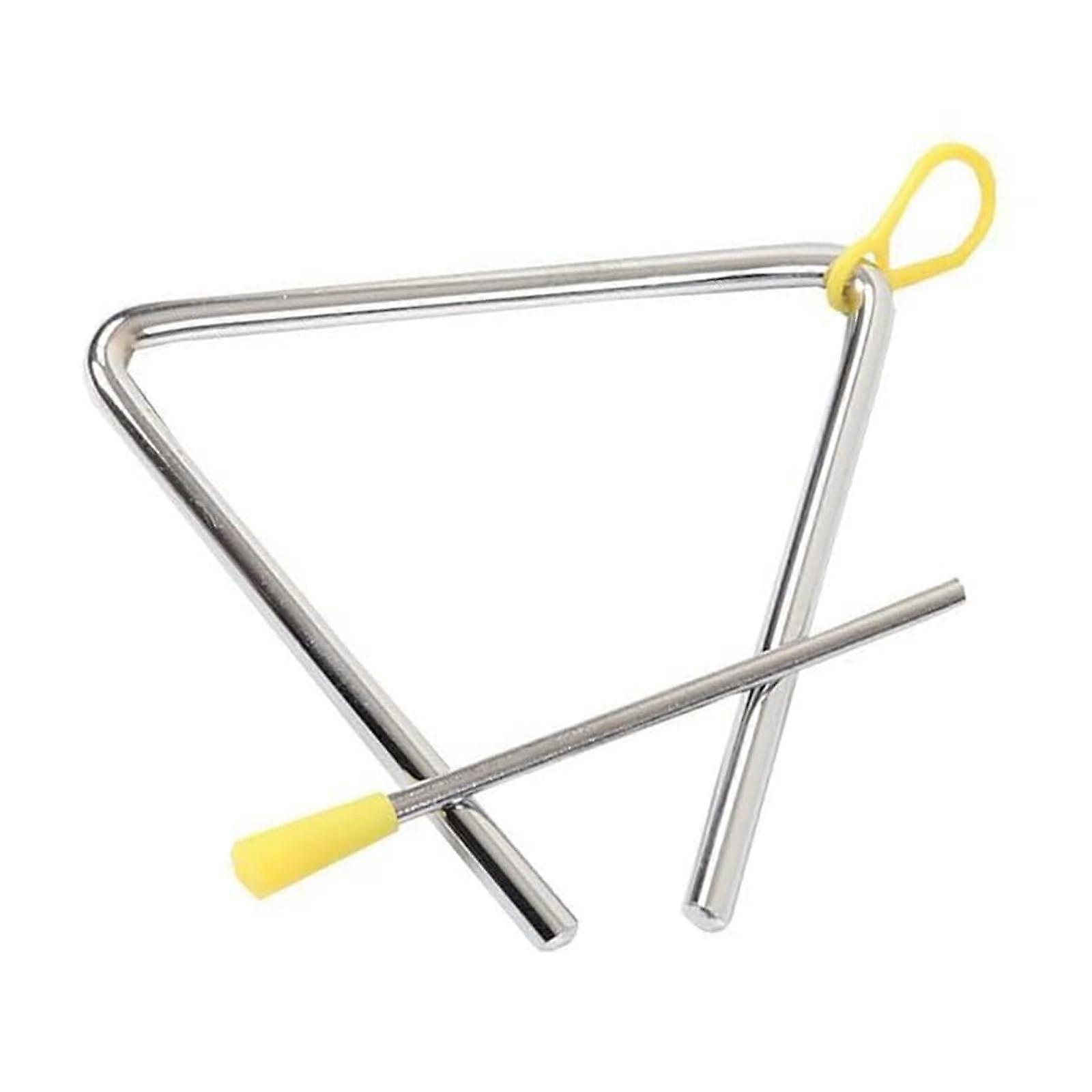 One Piece Rustproof Music Triangle Instrument for Heavy Duty Hand Percussion, Durable School Musical Triangle