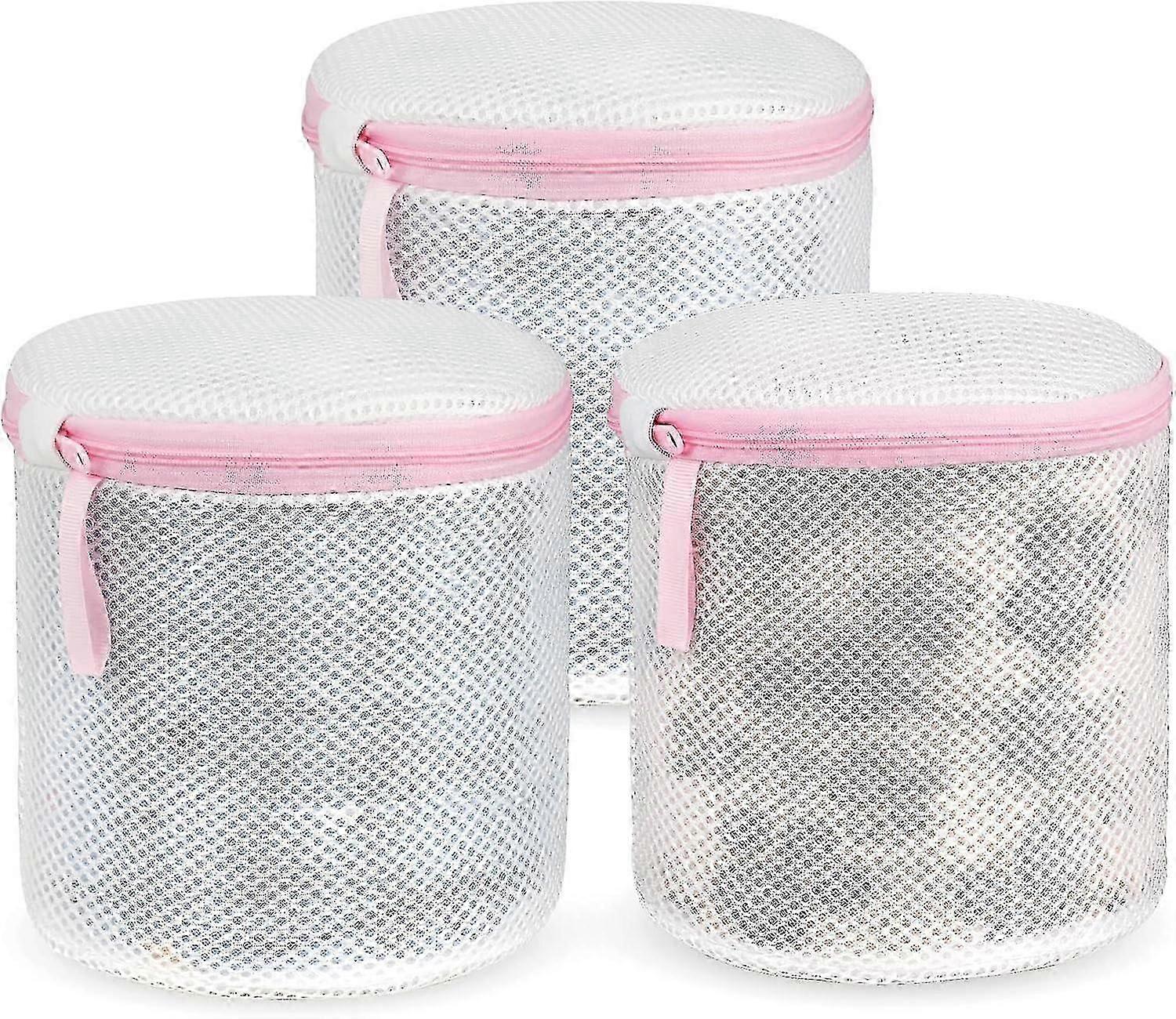 3st Tvätt Mesh Väska BH Tvättväska, BH Tvättpåsar Med Dragkedjor, Återanvänd Tvättmaskin Väska För Underkläder, Underkläder, Delikatesser