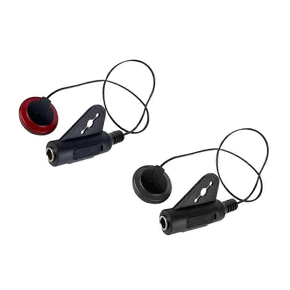 Black ABS Guitar Sound Pickup for Acoustic Instrument with Easy Installation and Self Adhesive 2Pcs