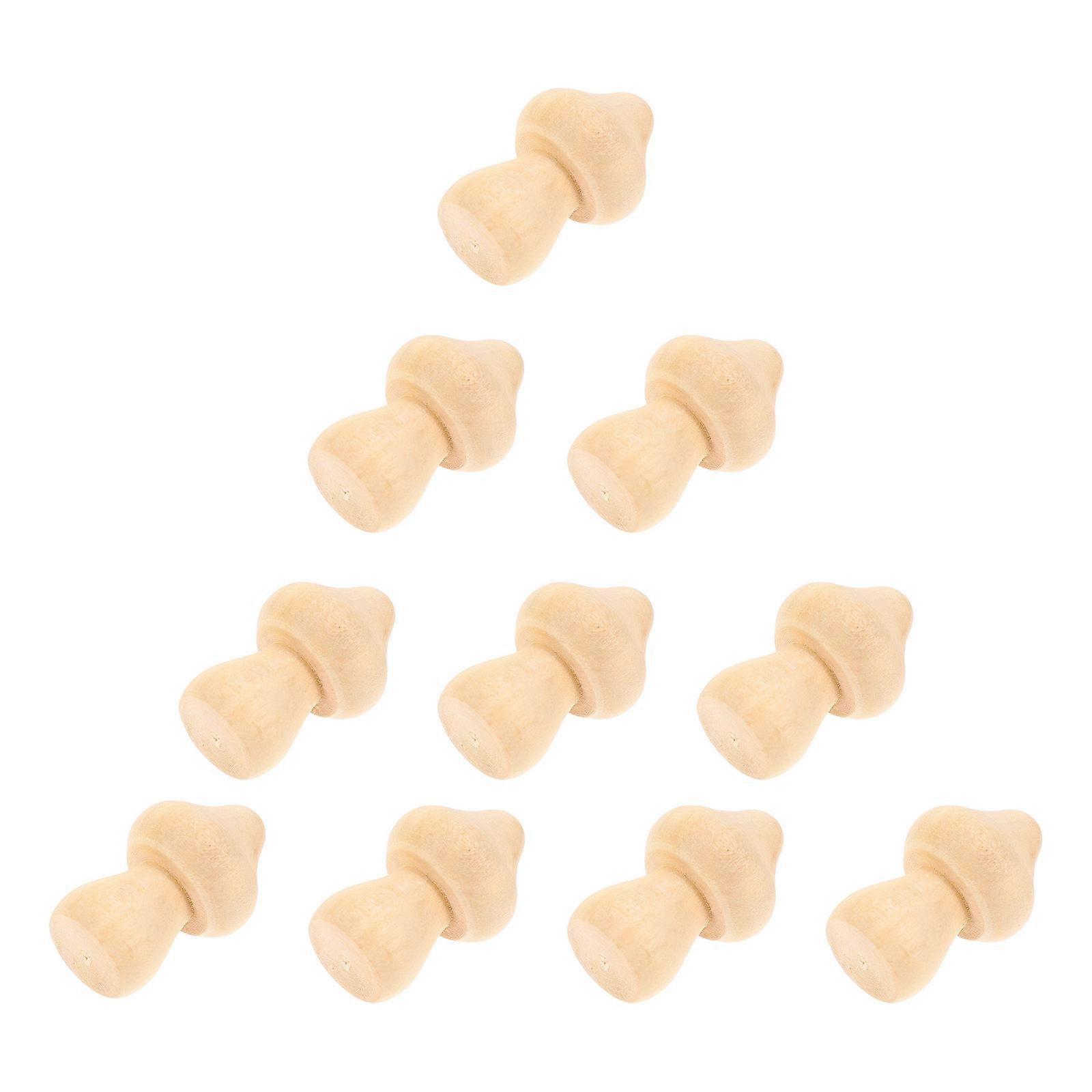 DIY Mushroom Craft Supplies for Decor Beige Synthetic Material High Durability 10 Pieces