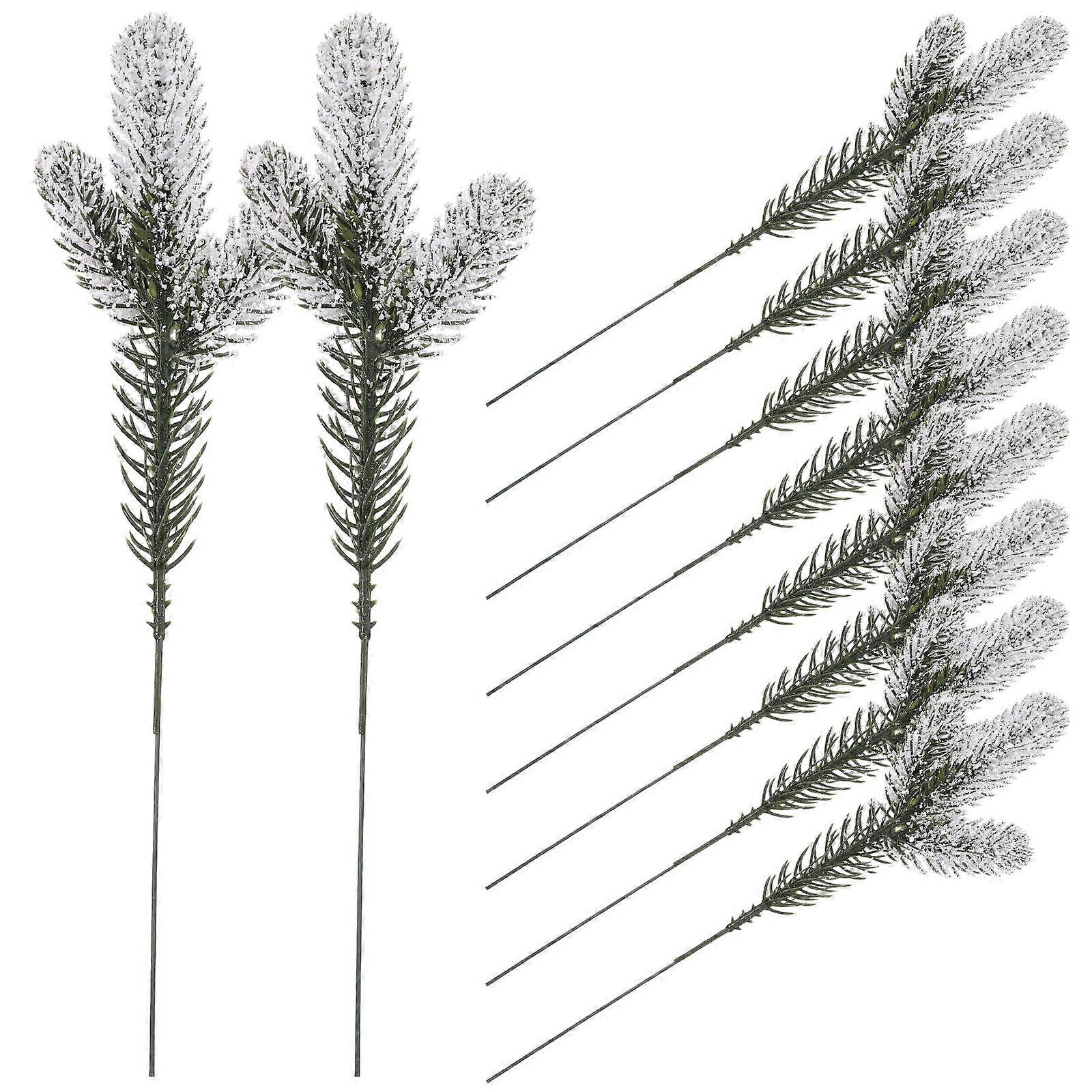 Artificial Pine Picks for Christmas Tree Decor Assorted Color Plastic Festive Ornaments 24pcs