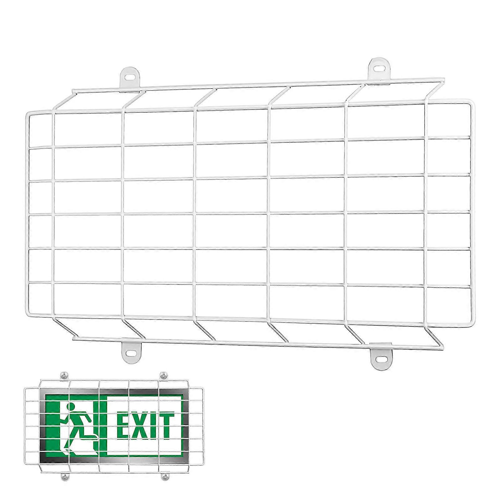 Metal Emergency Light Wire Guard Cover Protective Exit Sign Shield for Wall Mount Durable Design for Schools and Malls Easy Installation and