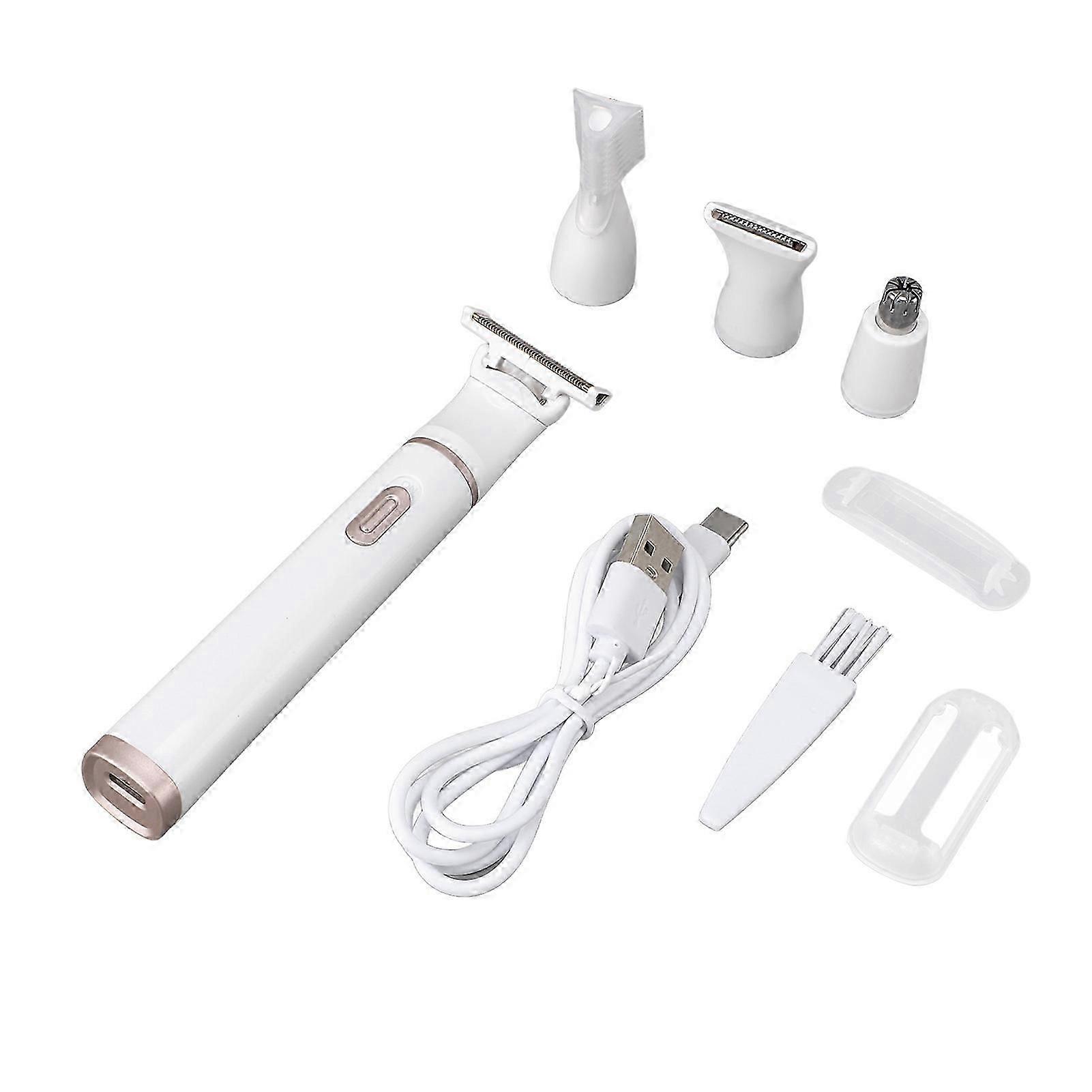 4-in-1 USB Epilator Kit - 3D Floating Net for Face, Lip, Armpit & Body Hair Removal
