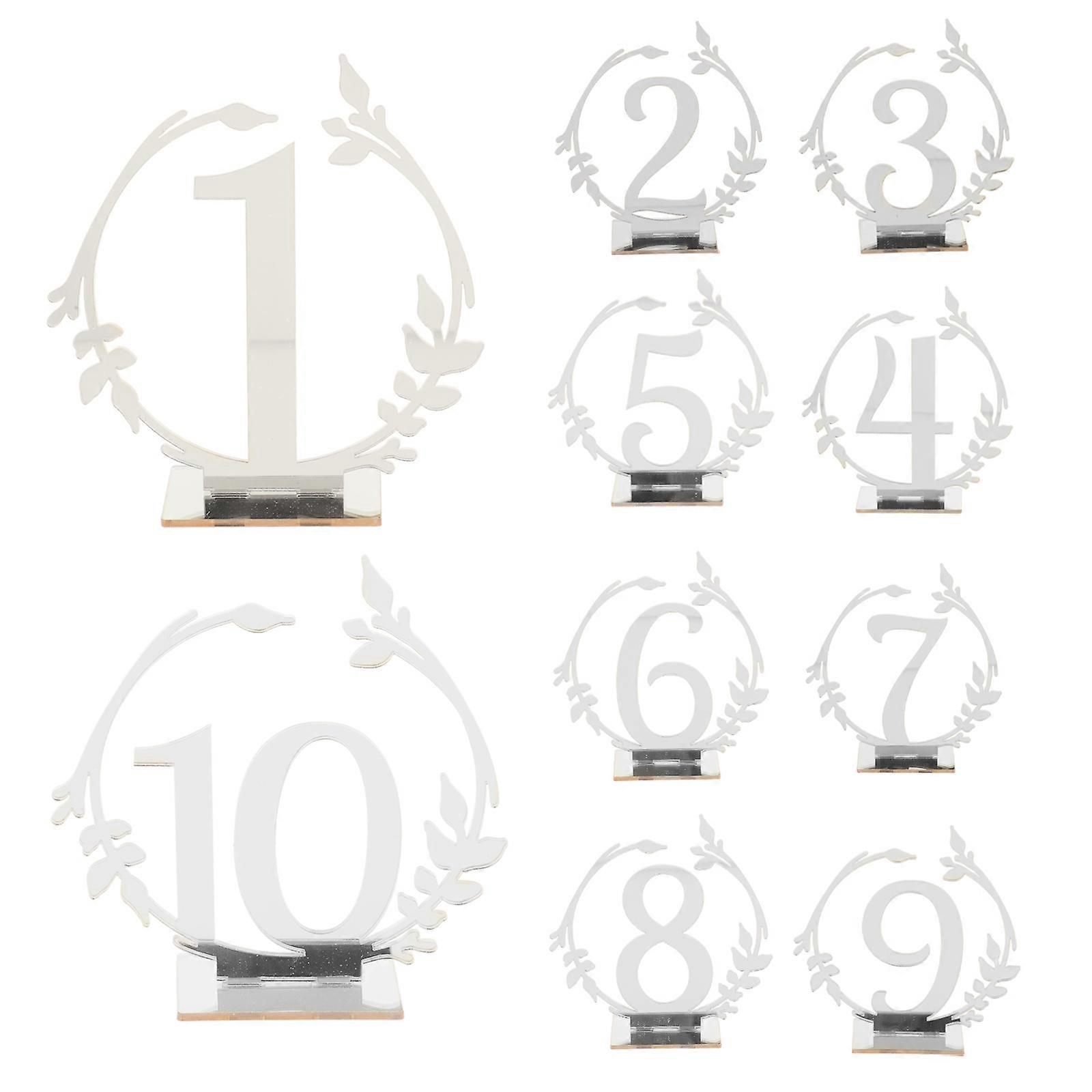 Elegant Silver Acrylic Reserved Signs for Wedding Tables, Banquets & Restaurants – 10pcs Seating Table Cards Set