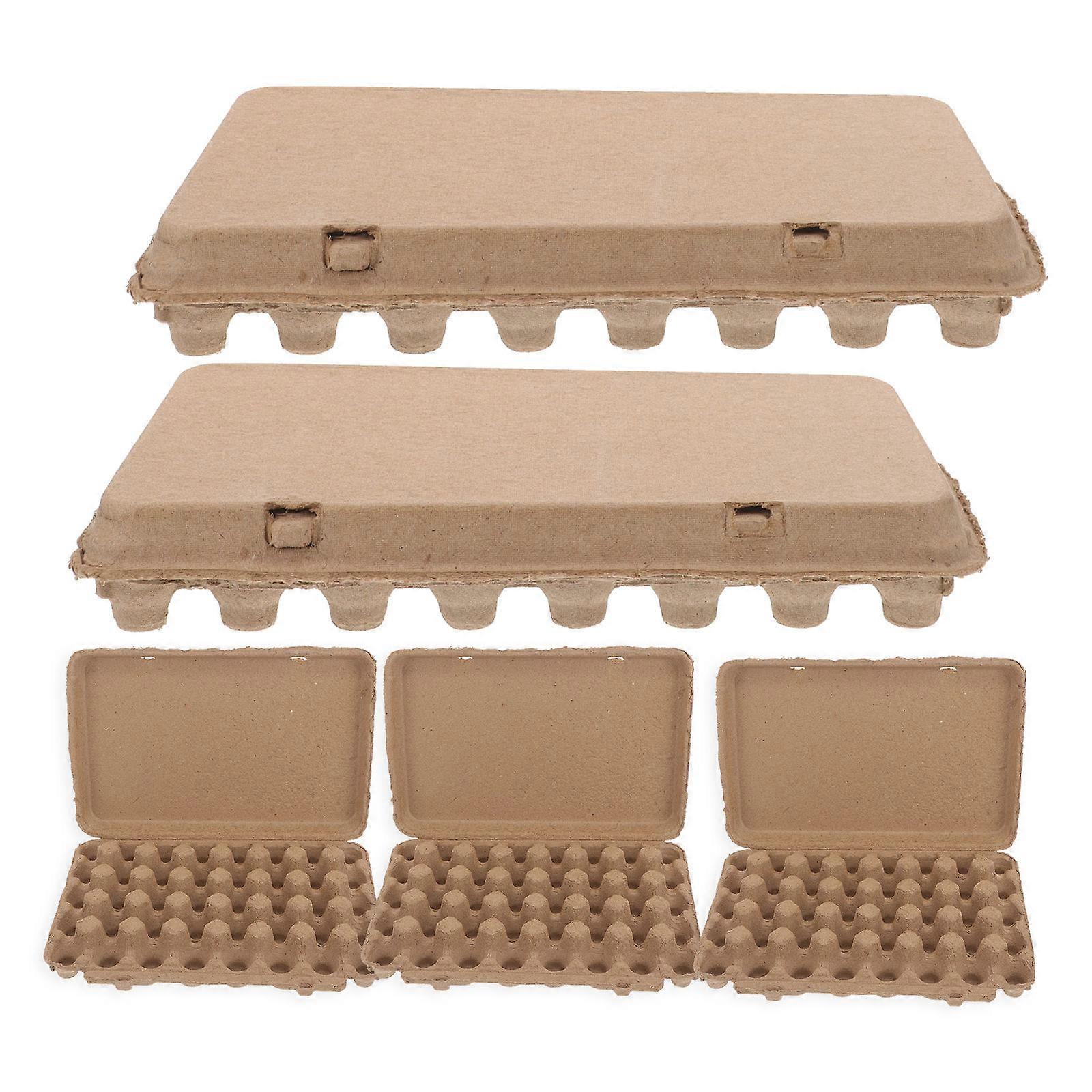 Package Quail Egg Container 40 Slot Paper Pulp Rectangular Shape Suitable for Egg Store 5Pcs