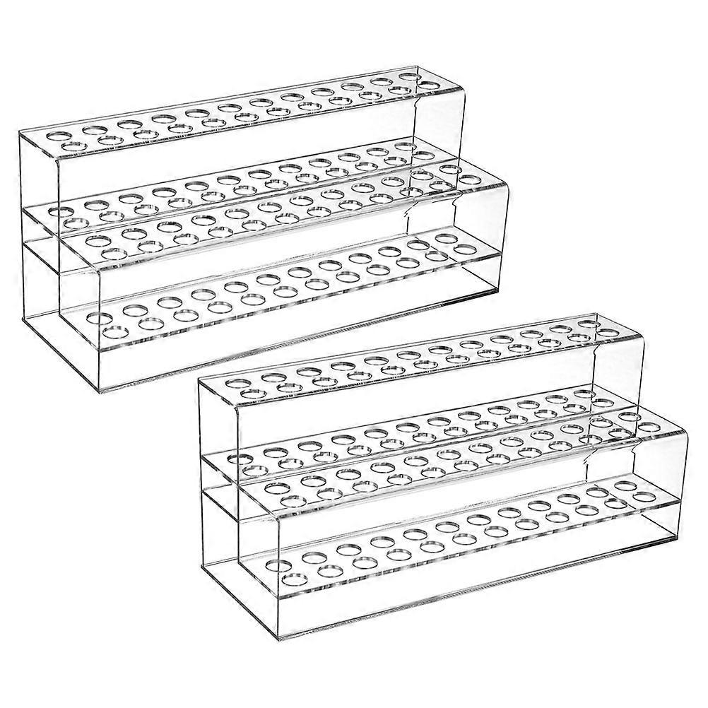 Multi-Hole Pen Organizer Eyebrow Pencil Stand Square Modern Design For Office Workspace 24.00X10.50X9.00CM 2Pack