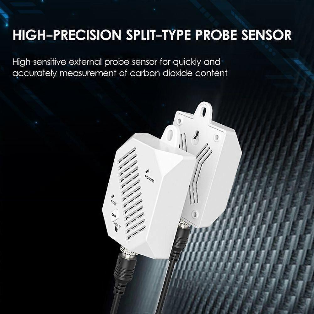 CO2 Monitor & Controller CO2 Concentration Tester Controller 0~9999ppm Measuring Range with Human & Plant Mode High Sensitive Wall-mounted Carbon Diox