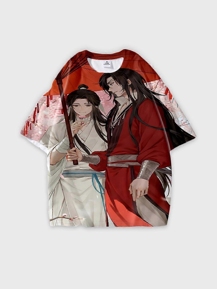 T-shirt round neck Role Pattern loose short sleeve E3576