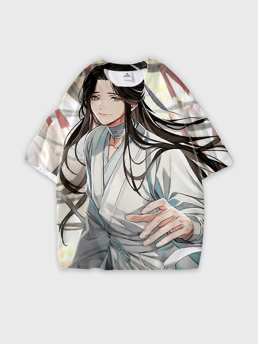 T-shirt round neck Role Pattern loose short sleeve E3158