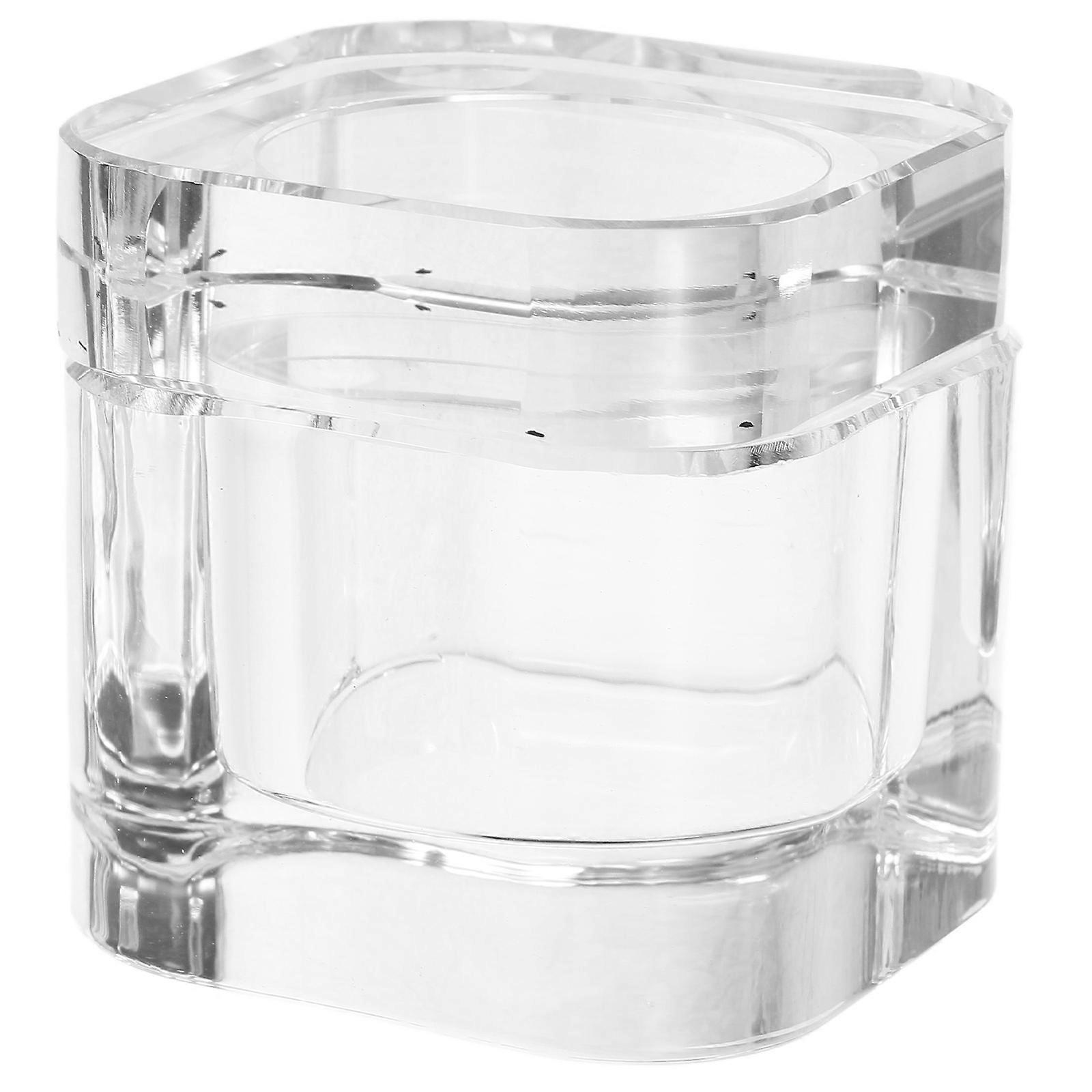 Glass Nail Cup for Manicure Nail Replaceable Bowl with Lid