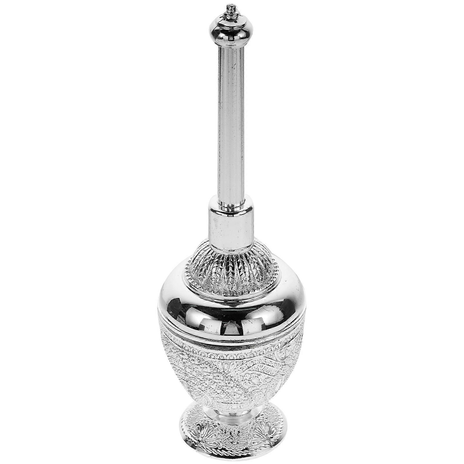 Bouteille d’eau bénite vide de style européen en alliage de zinc en verre d’église d’utilisation Festival 8.7 ×2.8 ×2.8 dans le récipient d’eau 1Pcs